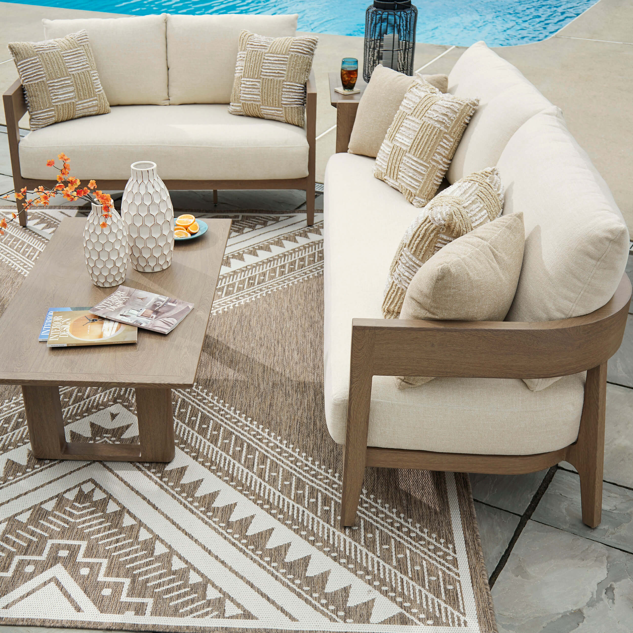 Serene Bay Aluminum/Polyester Patio Set
