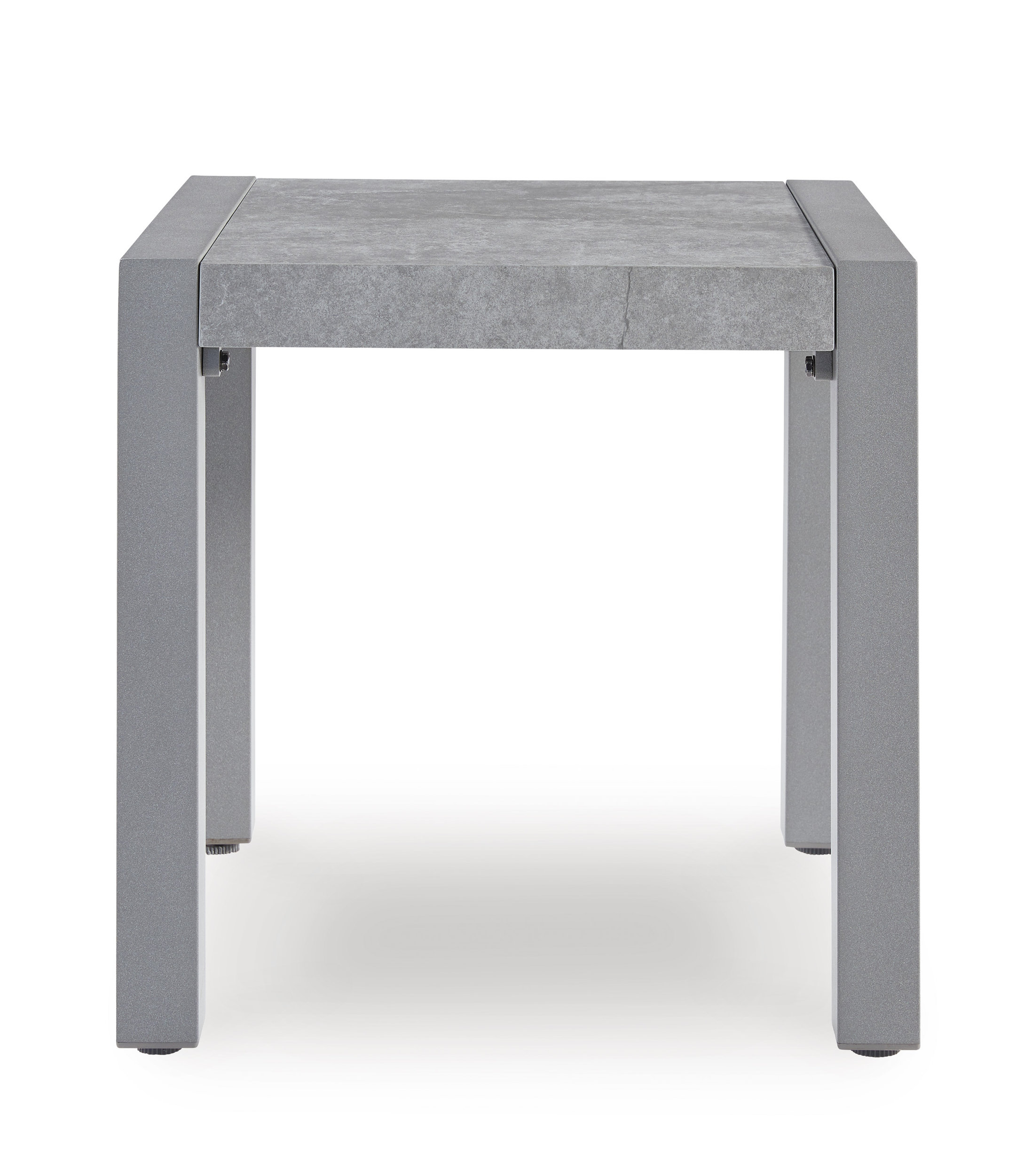 Hurley Park Square Aluminum/Faux Stone End Table