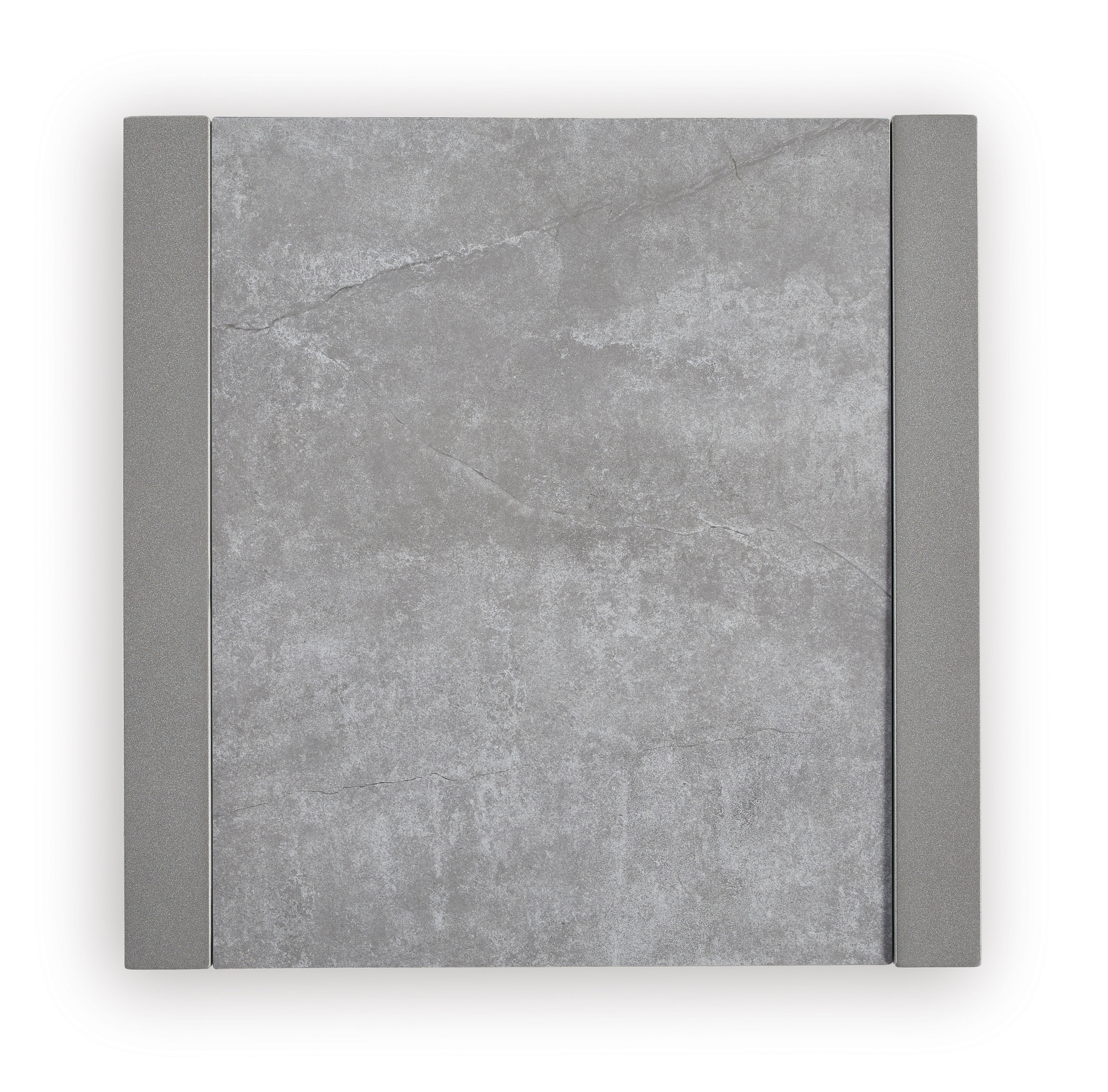 Hurley Park Square Aluminum/Faux Stone End Table