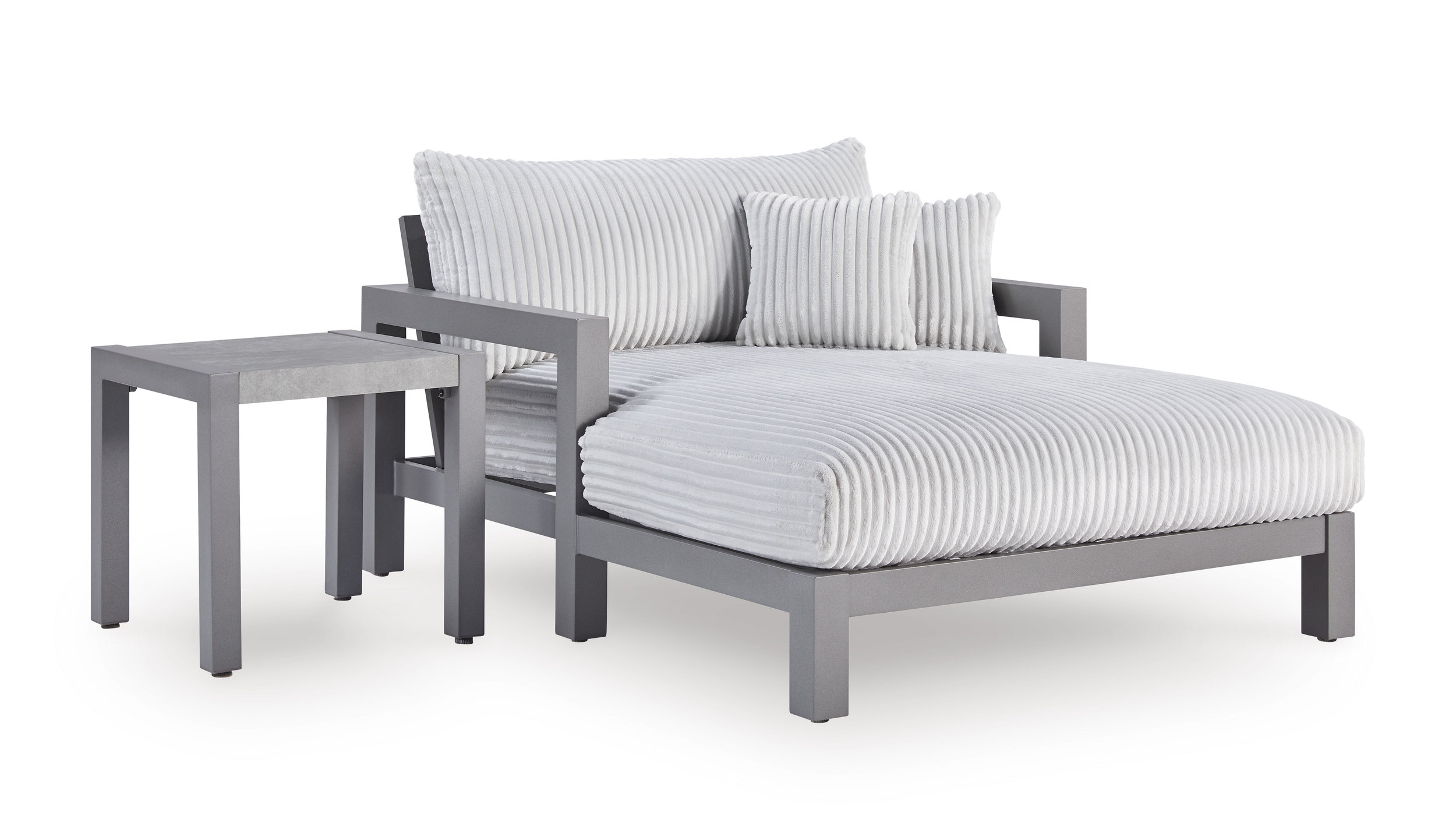 Hurley Park Aluminum/Polyester Chaise Lounge with Cushion