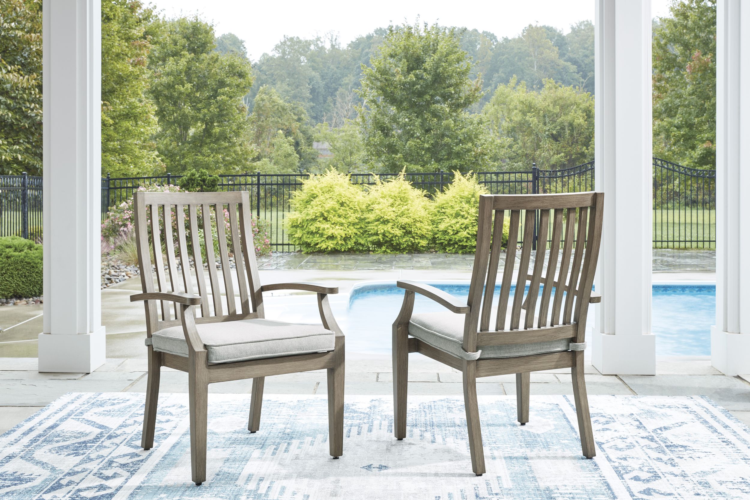 Rainier Ranch 2-Piece Aluminum Armchair with Cushion