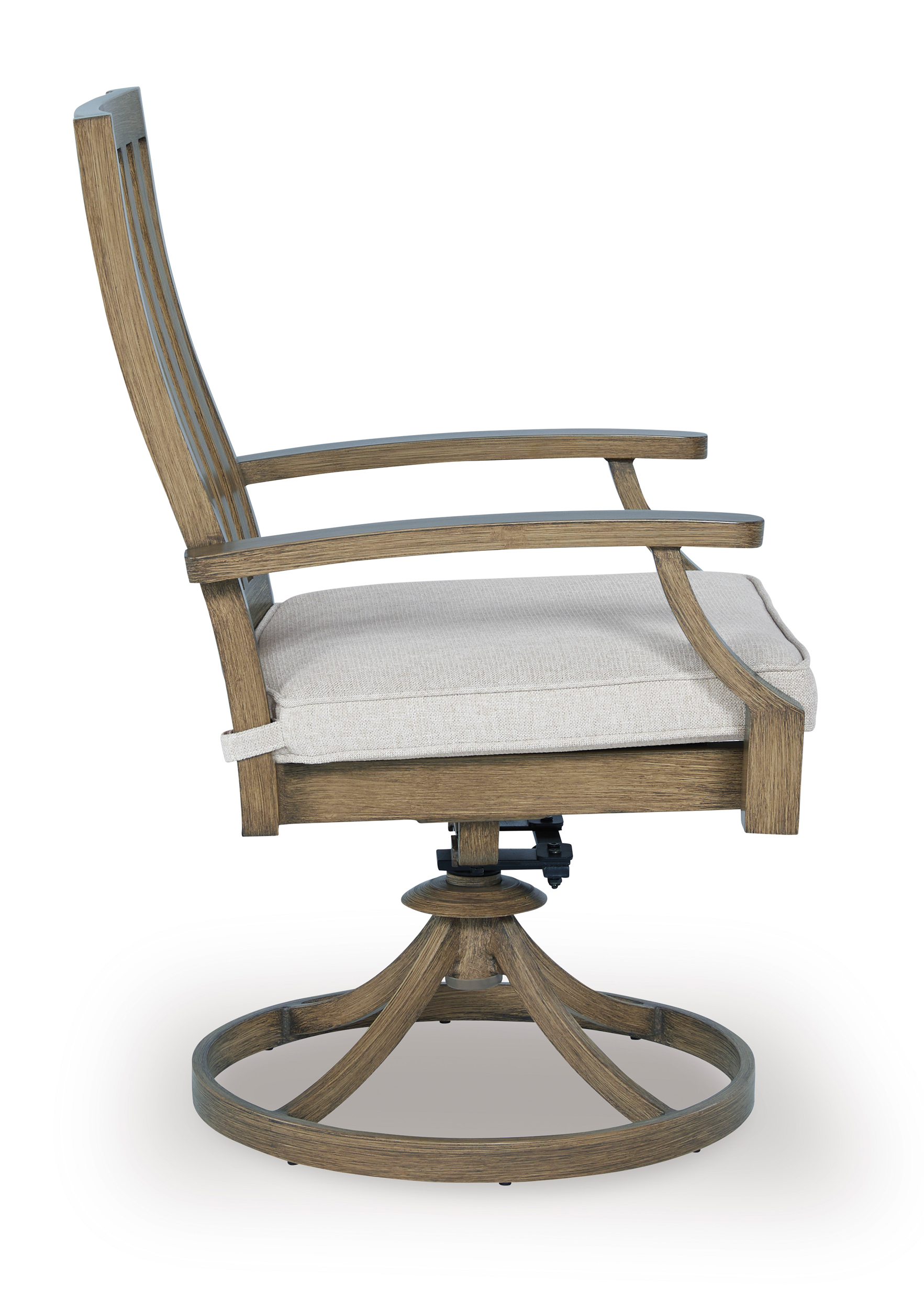 Rainier 2-Piece Ranch Aluminum/Polyester Swivel Chair with Cushion