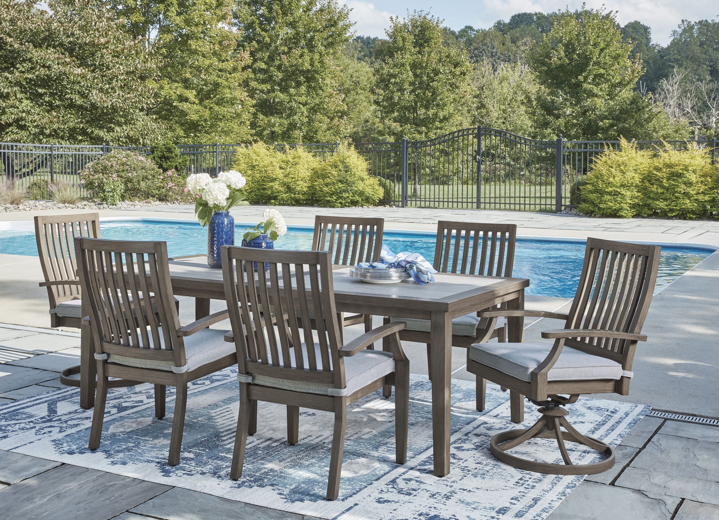 Rainier Ranch Aluminum Rectangular Dining Table