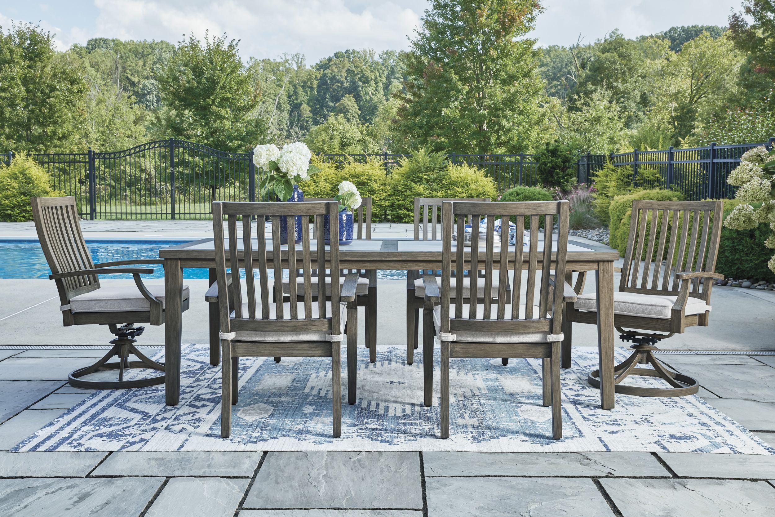 Rainier Ranch Aluminum Rectangular Dining Table