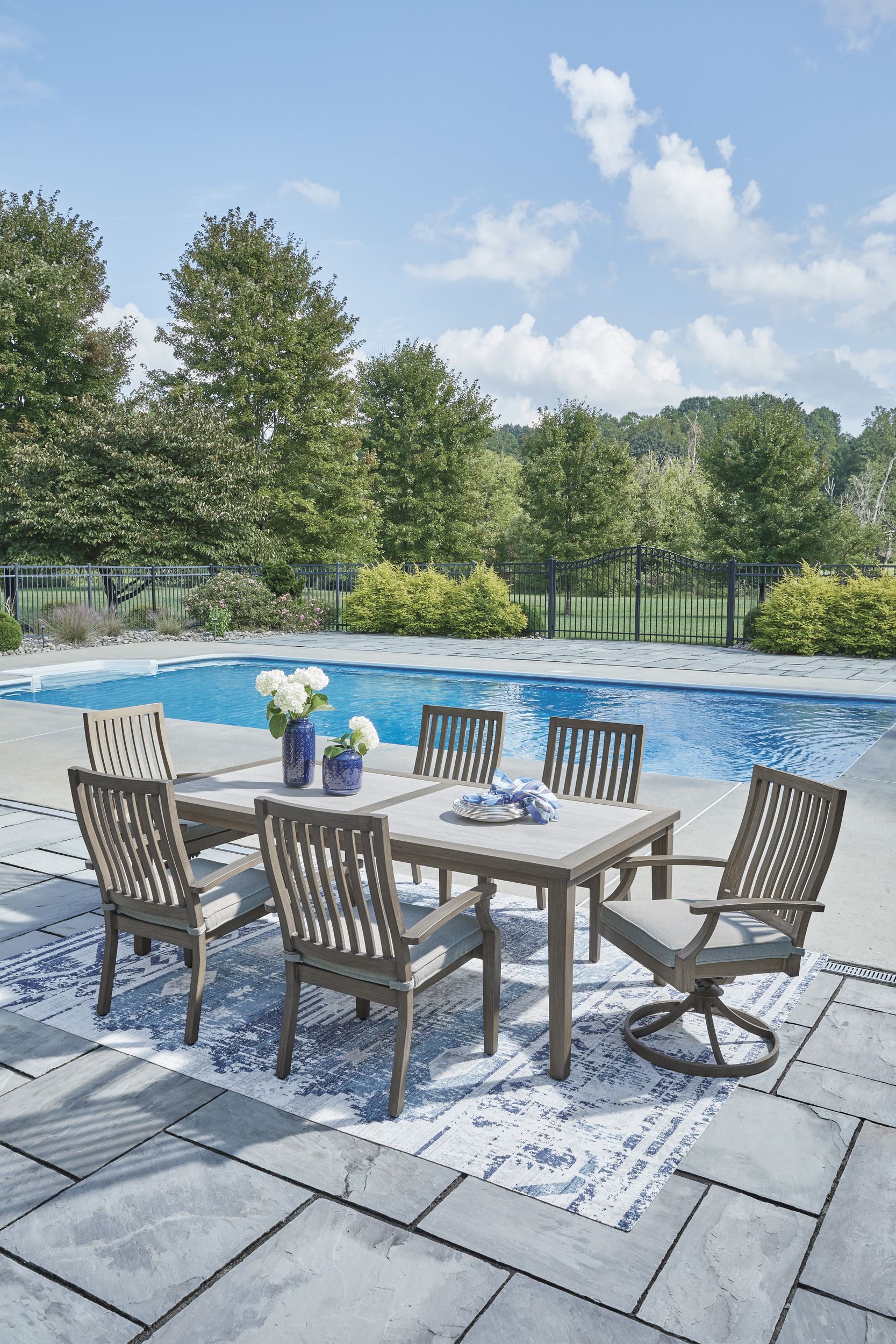 Rainier Ranch Aluminum Rectangular Dining Table