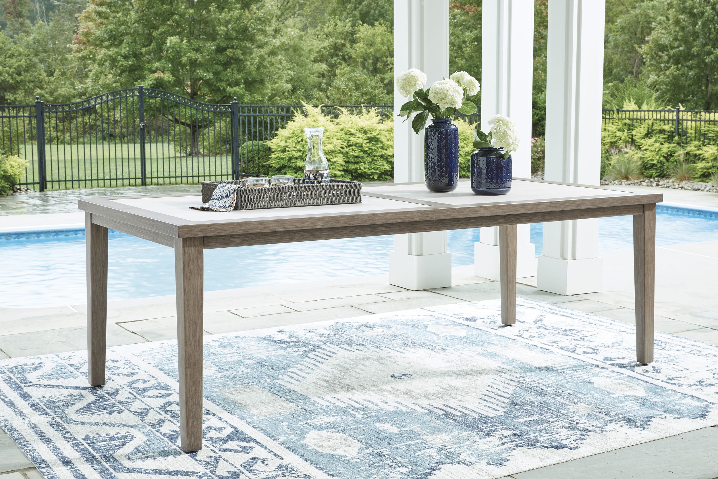Rainier Ranch Aluminum Rectangular Dining Table