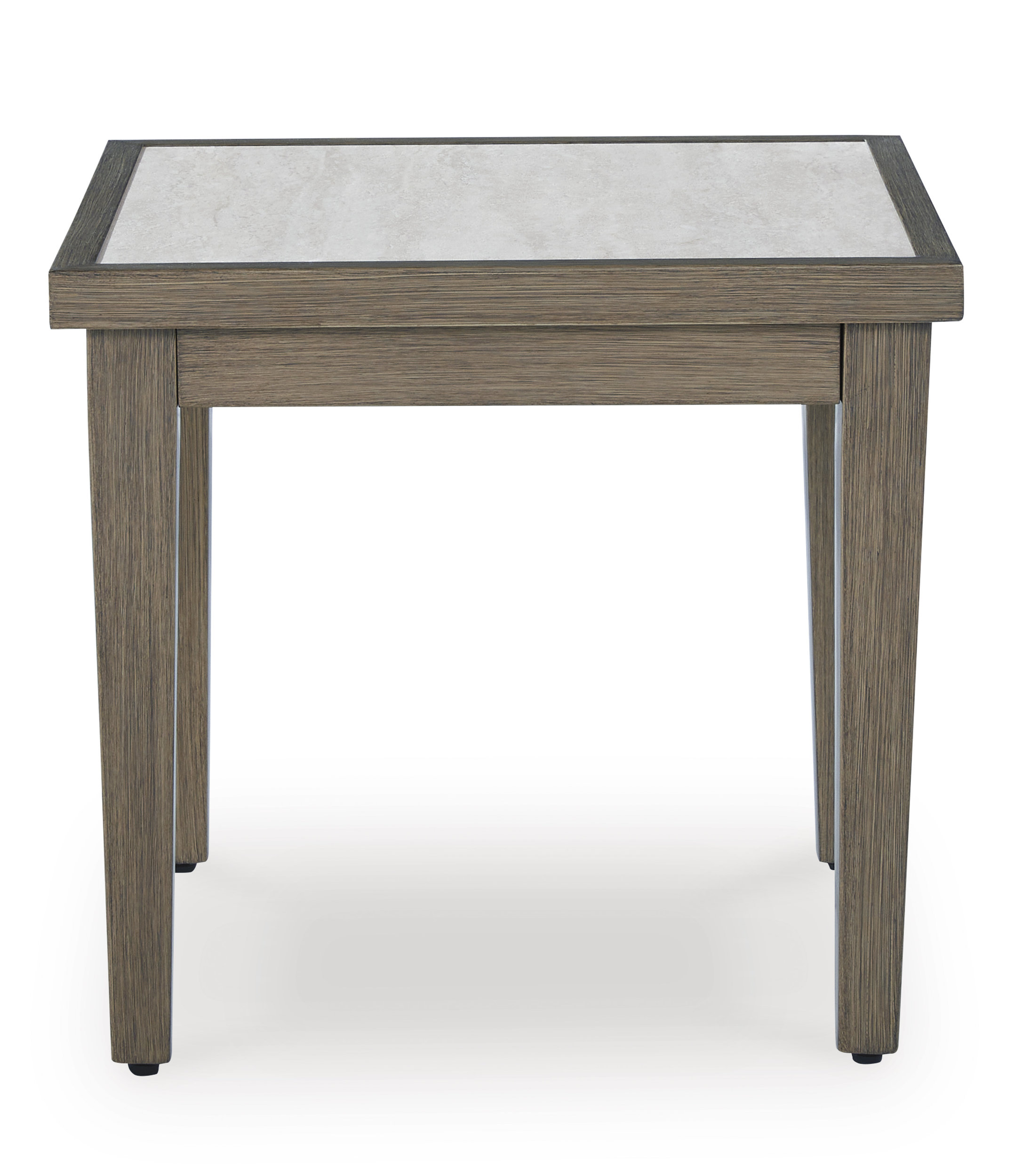 Rainier Ranch Square Aluminum/Faux Stone End Table