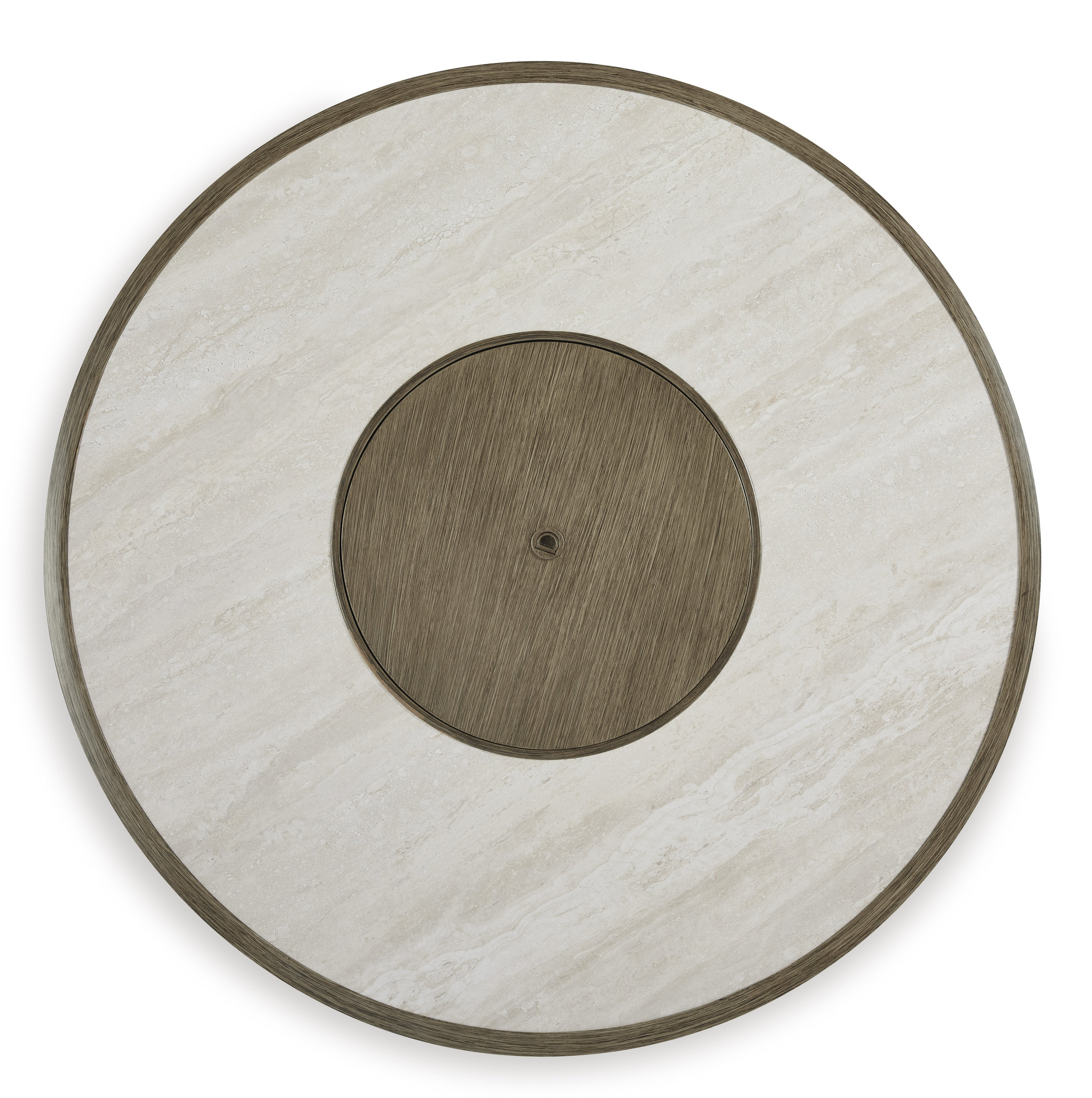 Rainier Ranch Round Faux Stone/Aluminum Fire Pit Table