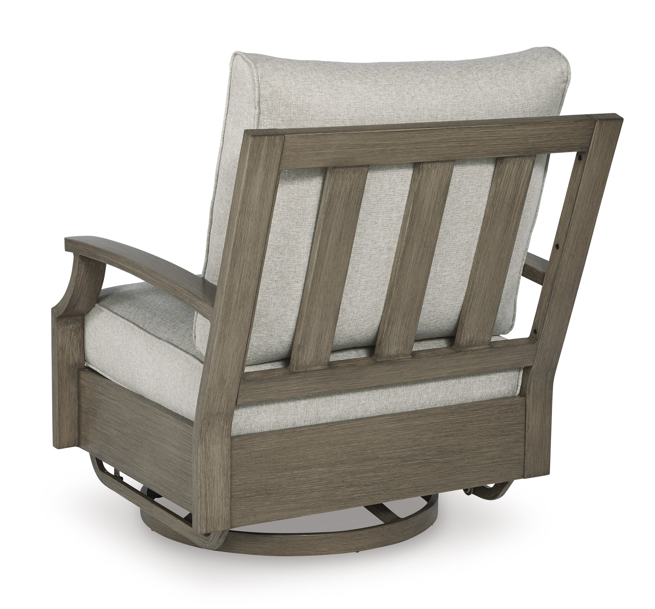 Rainier Ranch Aluminum/Polyester Swivel Glider Chair with Cushion