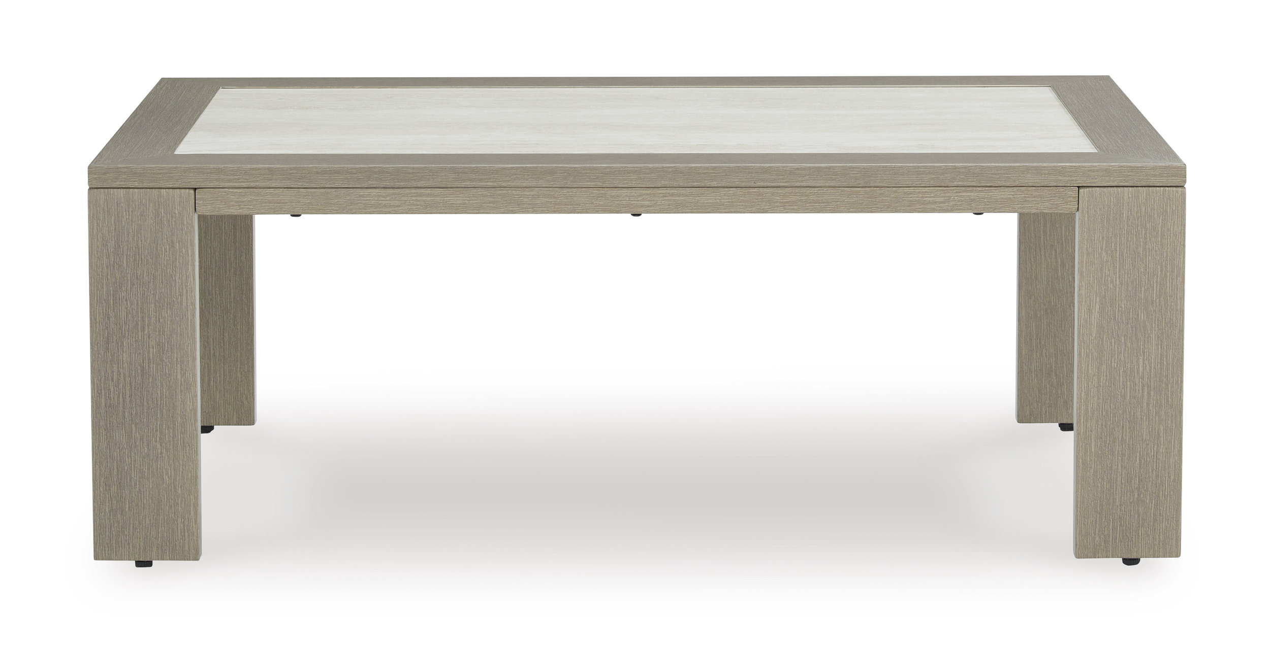 Kimpton Isle Rectangular Aluminum/Faux Stone Cocktail Table