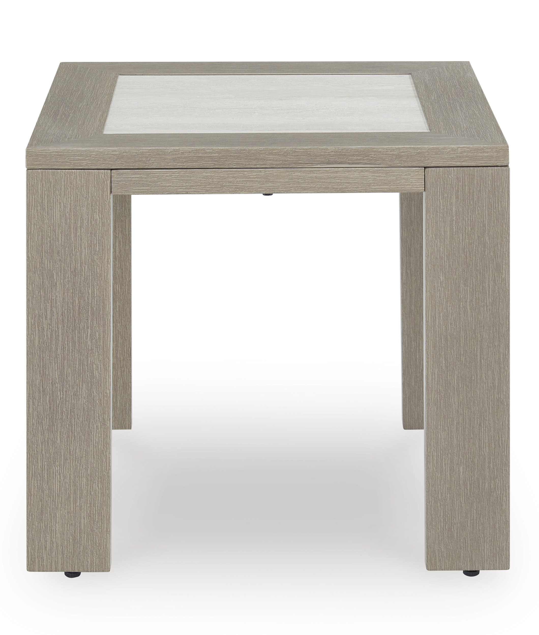 Kimpton Isle Square Aluminum/Faux Stone End Table