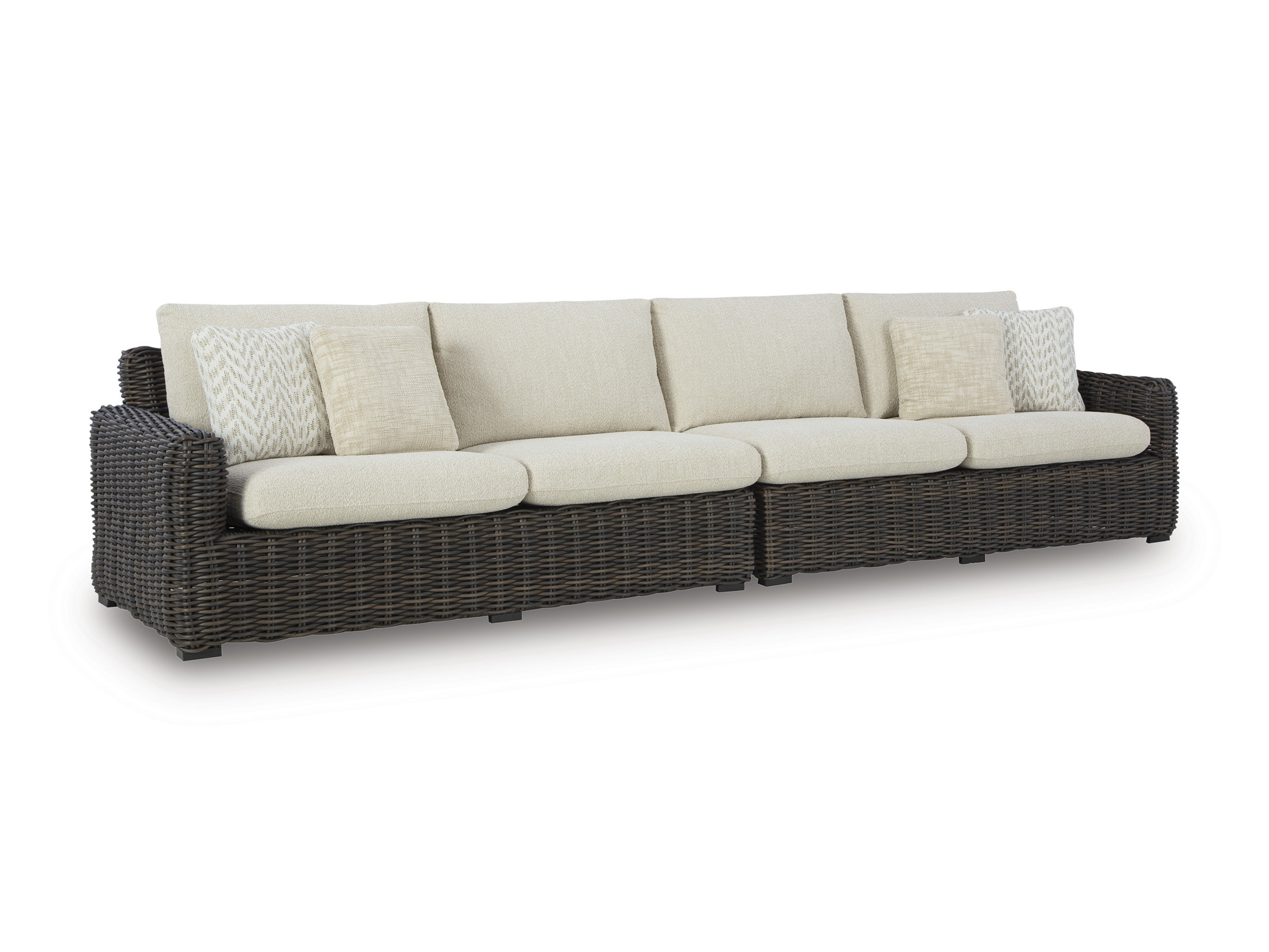 Kimora L-Shaped Resin Wicker/Aluminum 3-Piece Outdoor Sectional