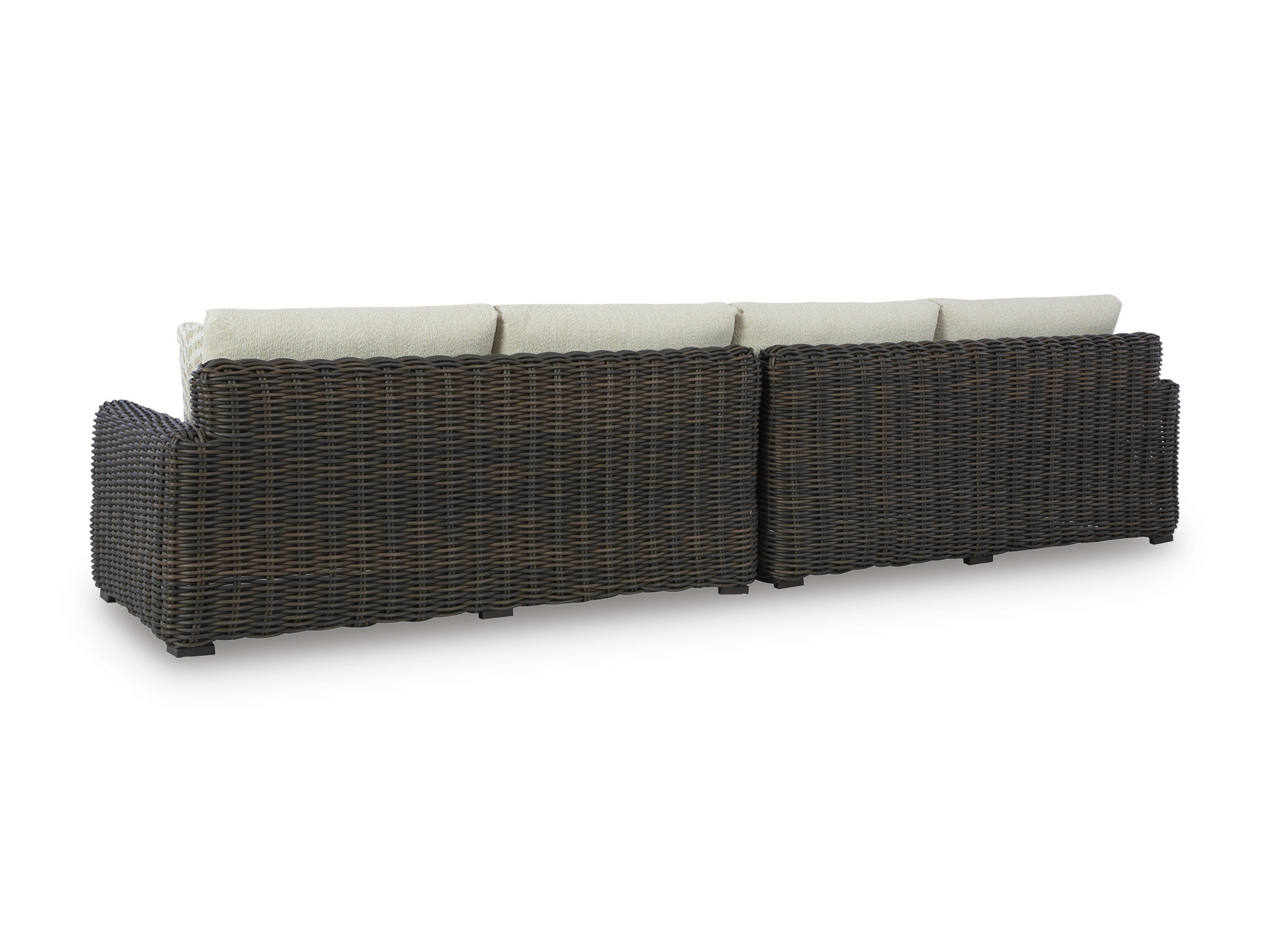 Kimora L-Shaped Resin Wicker/Aluminum 3-Piece Outdoor Sectional