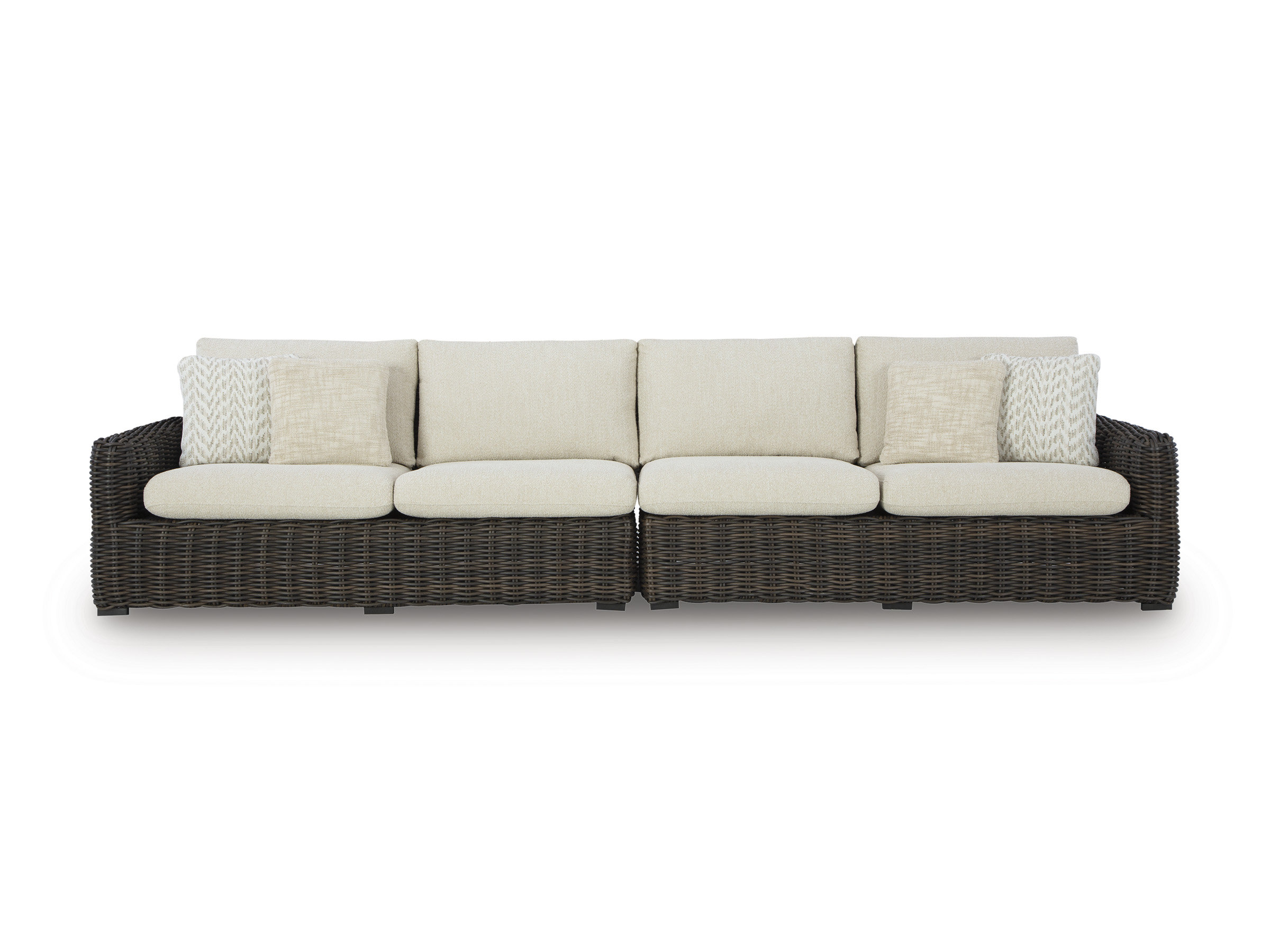 Kimora L-Shaped Resin Wicker/Aluminum 3-Piece Outdoor Sectional