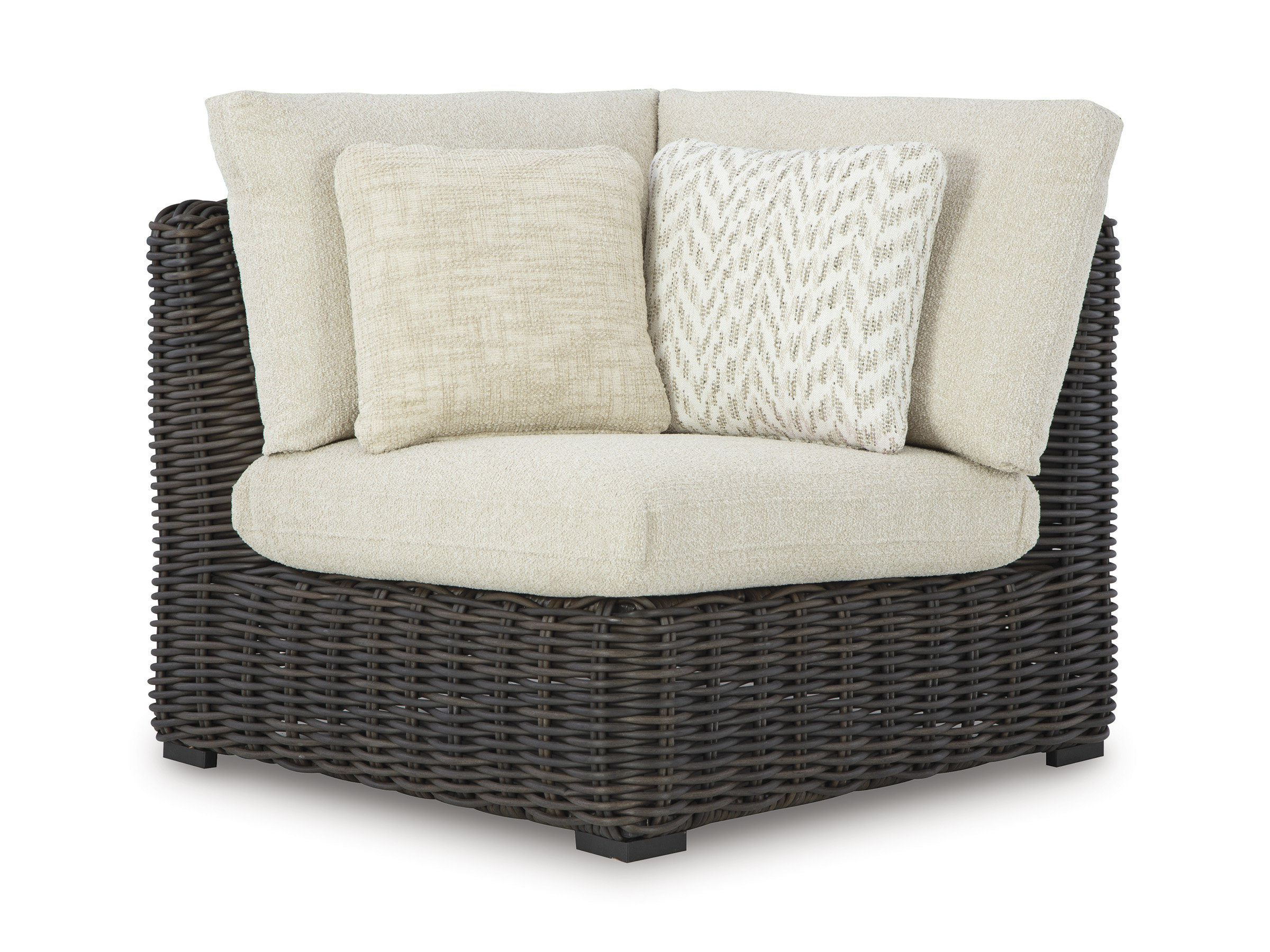 Kimora L-Shaped Resin Wicker/Aluminum 3-Piece Outdoor Sectional