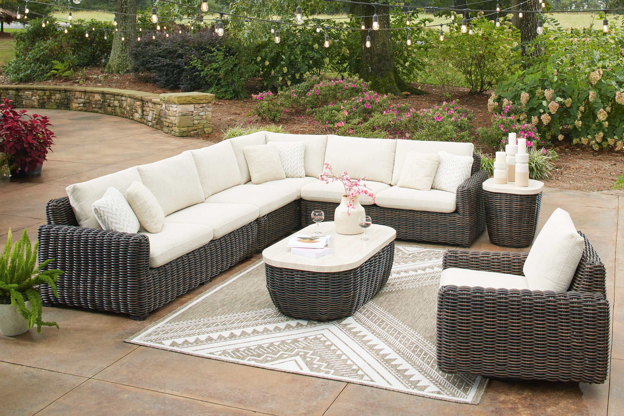 Kimora Resin Wicker/Aluminum Swivel Glider Lounge Chair with Cushion