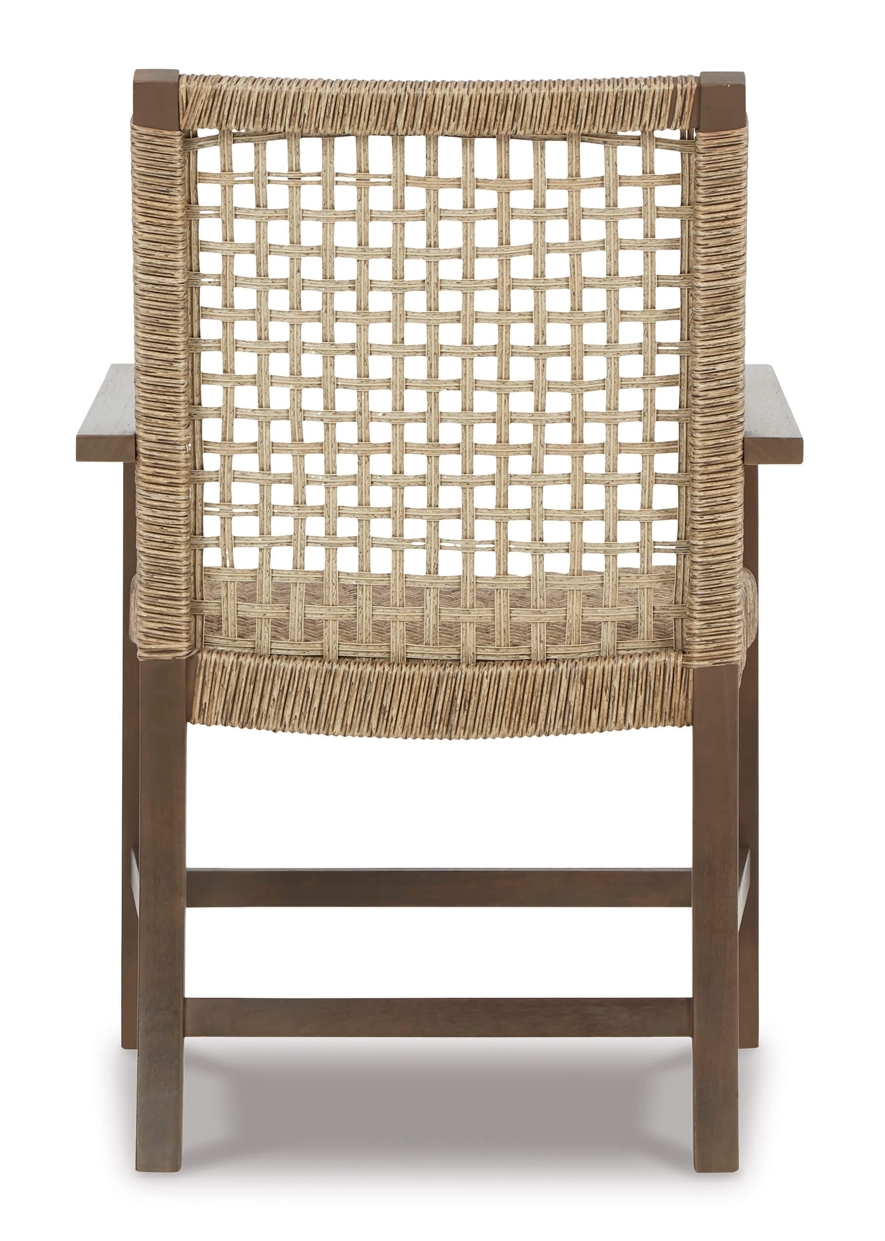 Germalia Outdoor Resin Wicker/Eucalyptus Wood Arm Chair