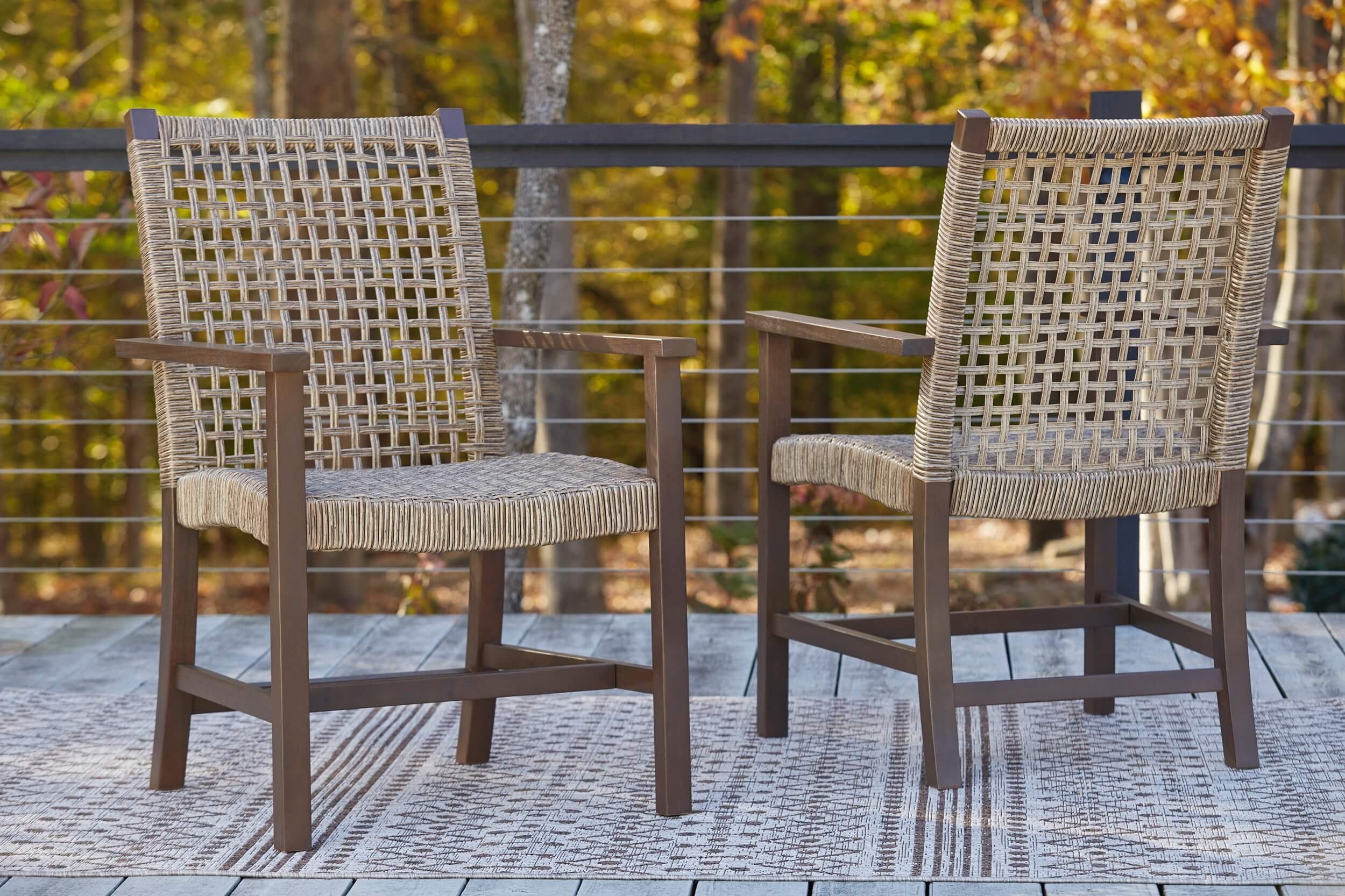Germalia Outdoor Eucalyptus Wood Round Patio Dining Set