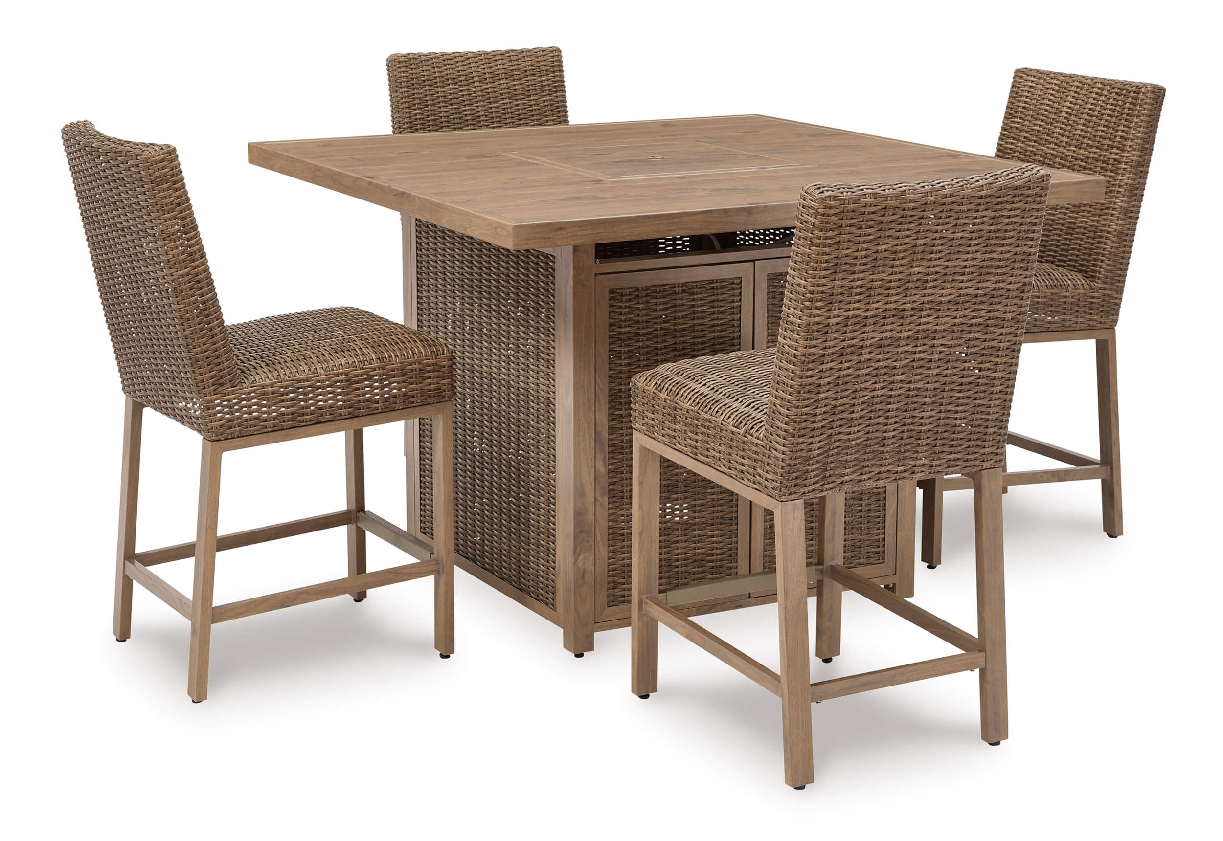 Walton Bridge Outdoor Resin Wicker Barstool