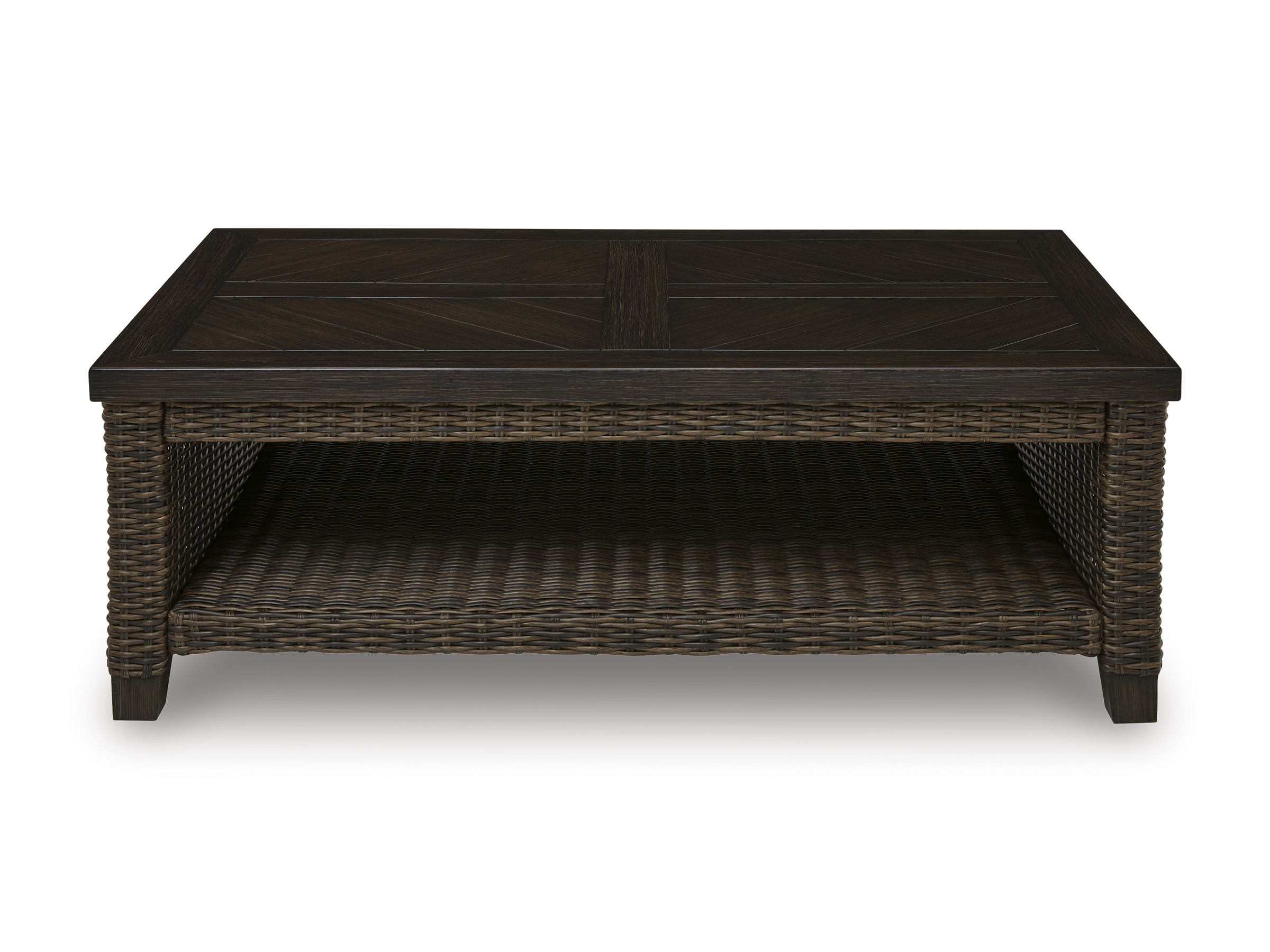 Monterey Point Rectangular Woven Wicker/Aluminum Cocktail Table