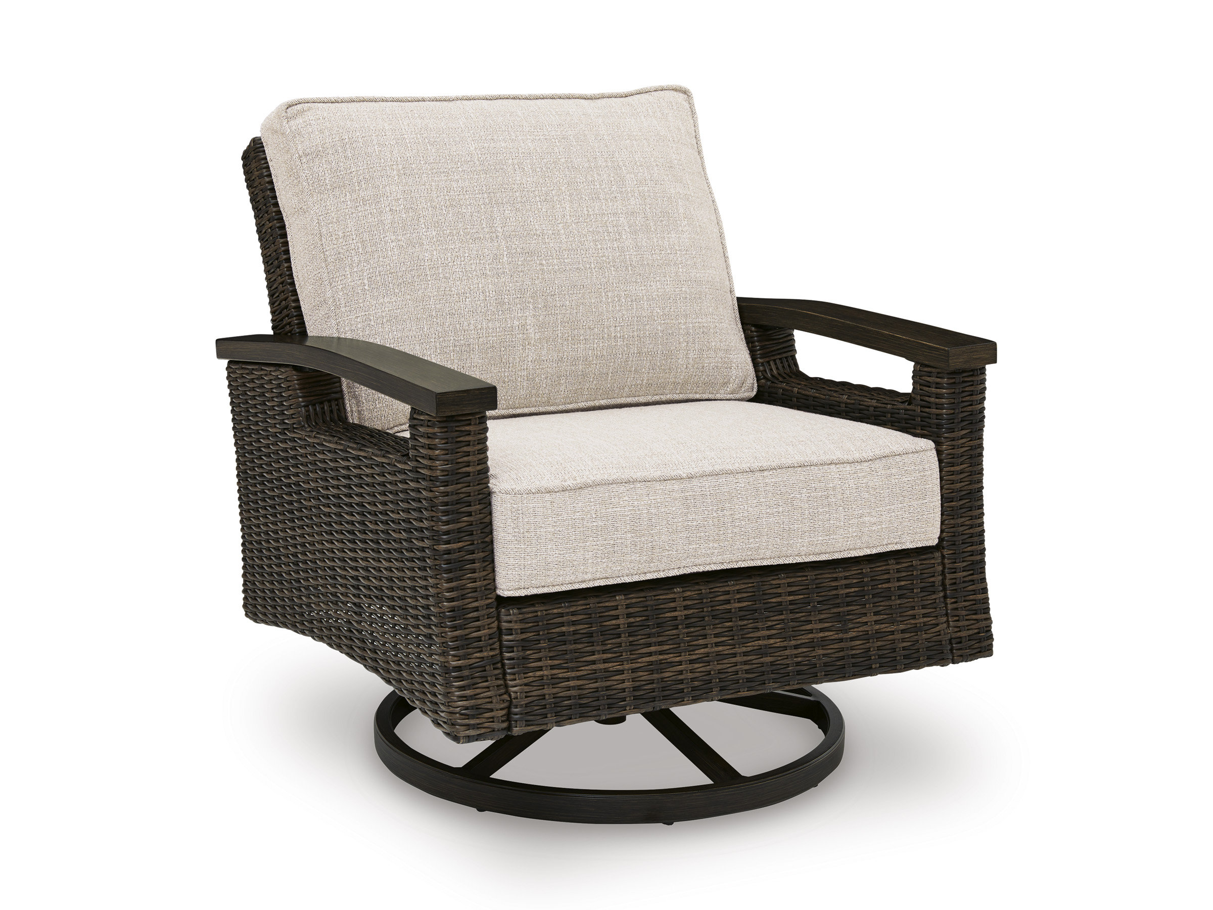 Monterey Point 2-Piece Resin Wicker/Aluminum Swivel Lounge Chair