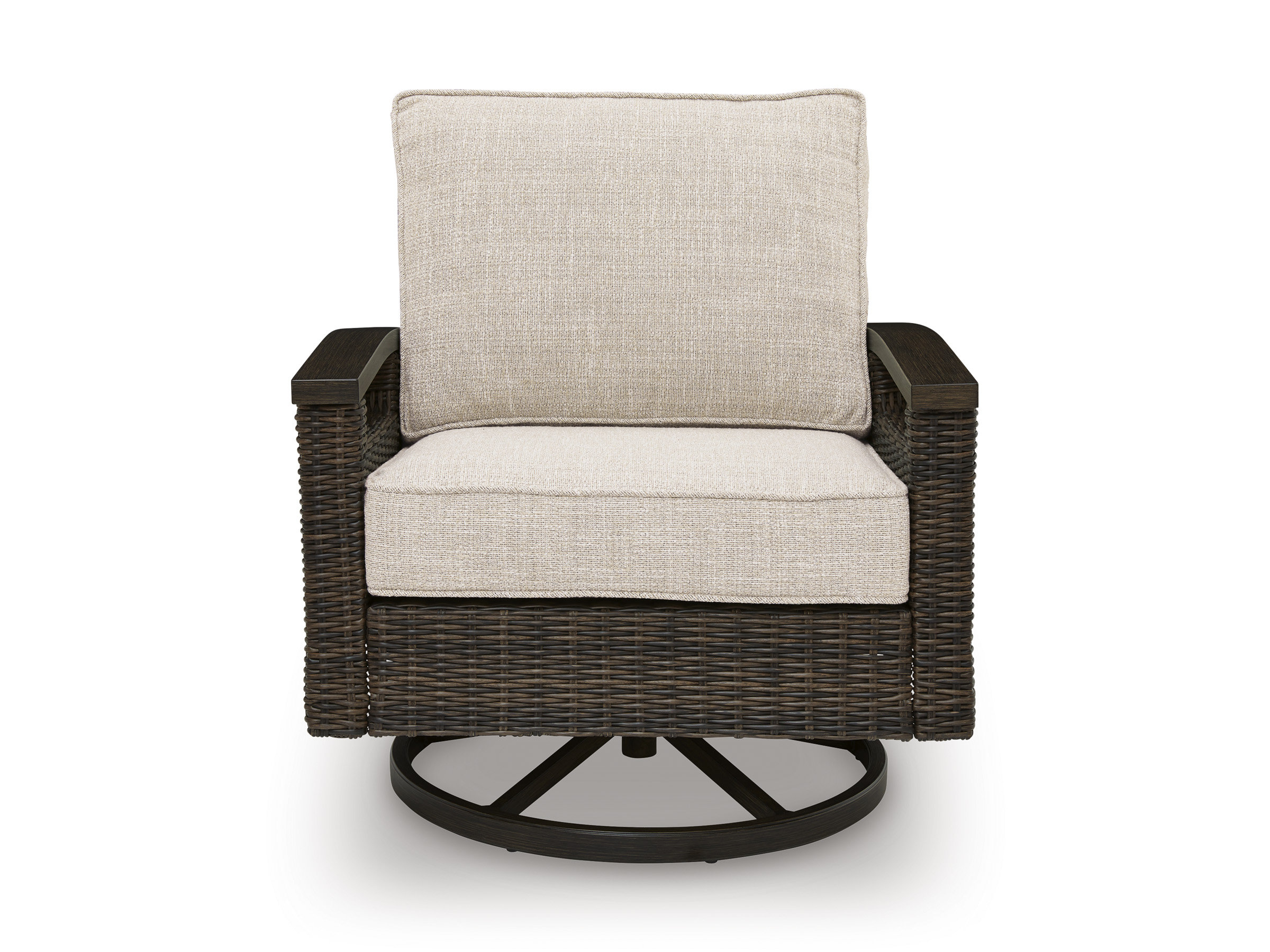 Monterey Point 2-Piece Resin Wicker/Aluminum Swivel Lounge Chair