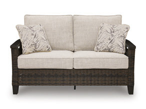 Monterey Point Resin Wicker/Aluminum Loveseat with Cushion
