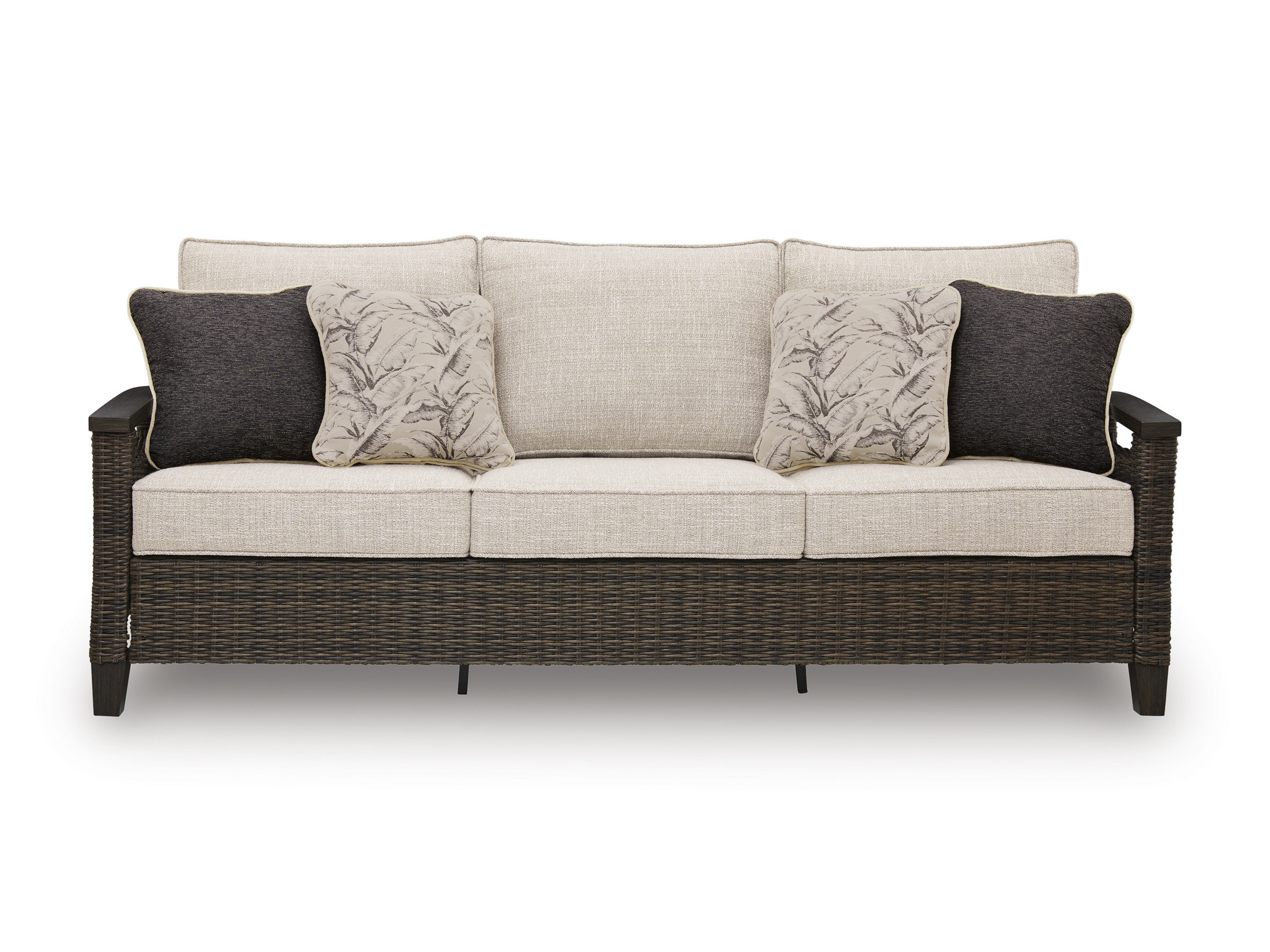 Monterey Point Resin Wicker/Aluminum Sofa with Cushion