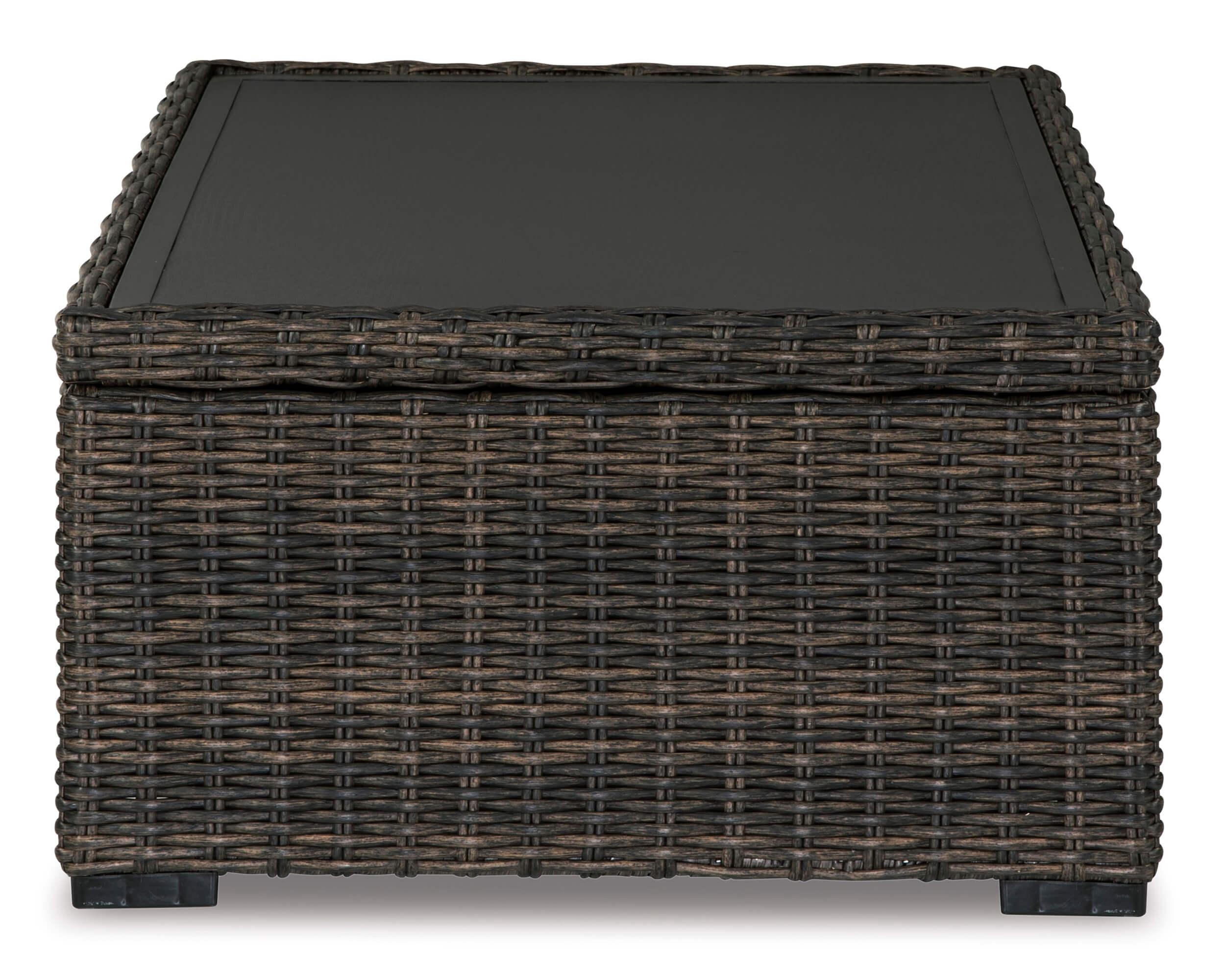 Grasson Lane Outdoor Aluminum Top Rectangular Resin Coffee Table