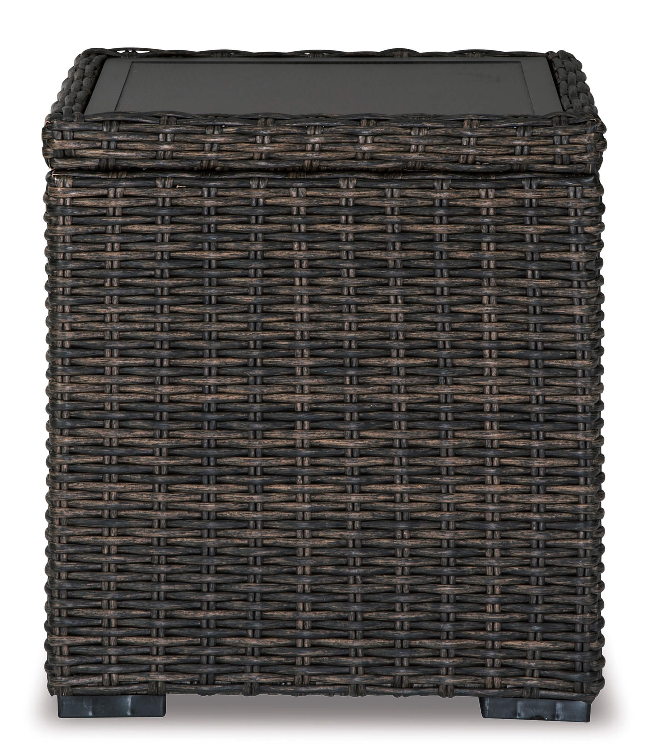 Grasson Lane Outdoor Aluminum Top Square Resin End Table