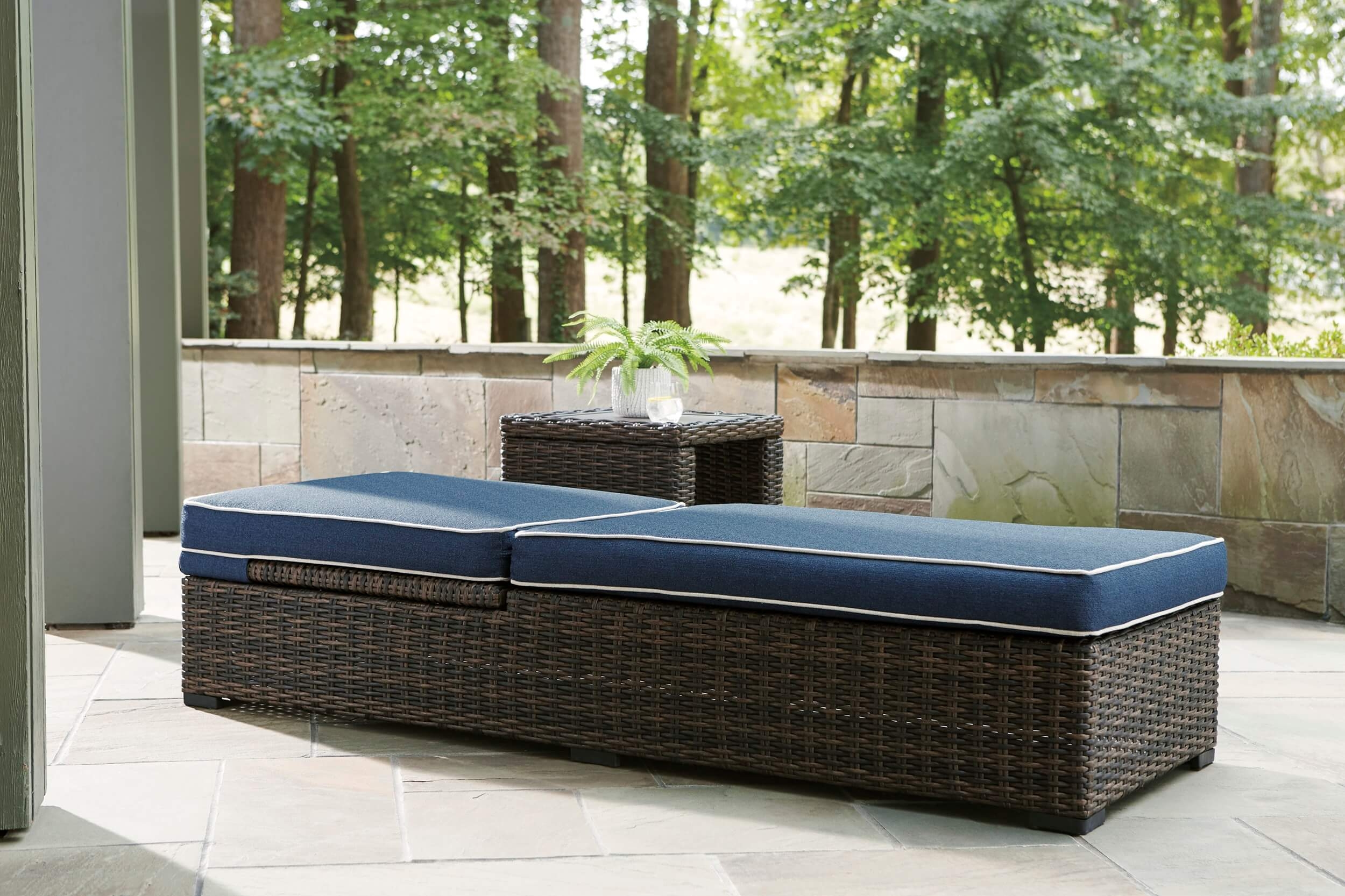 Grasson Lane Outdoor Nuvella Fabric/Resin Wicker Patio Set