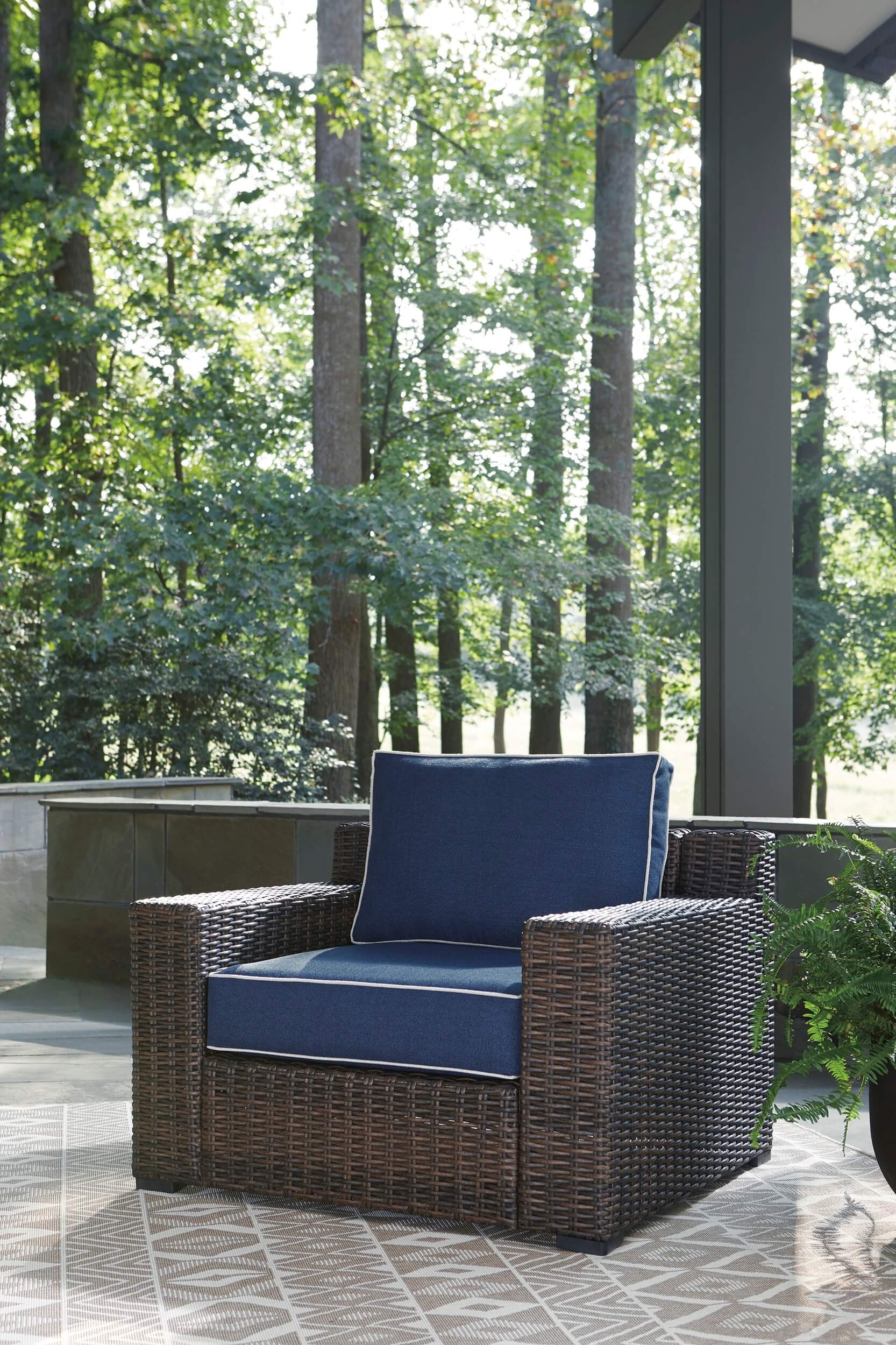 Grasson Lane Outdoor Nuvella Fabric/Resin Wicker Patio Set