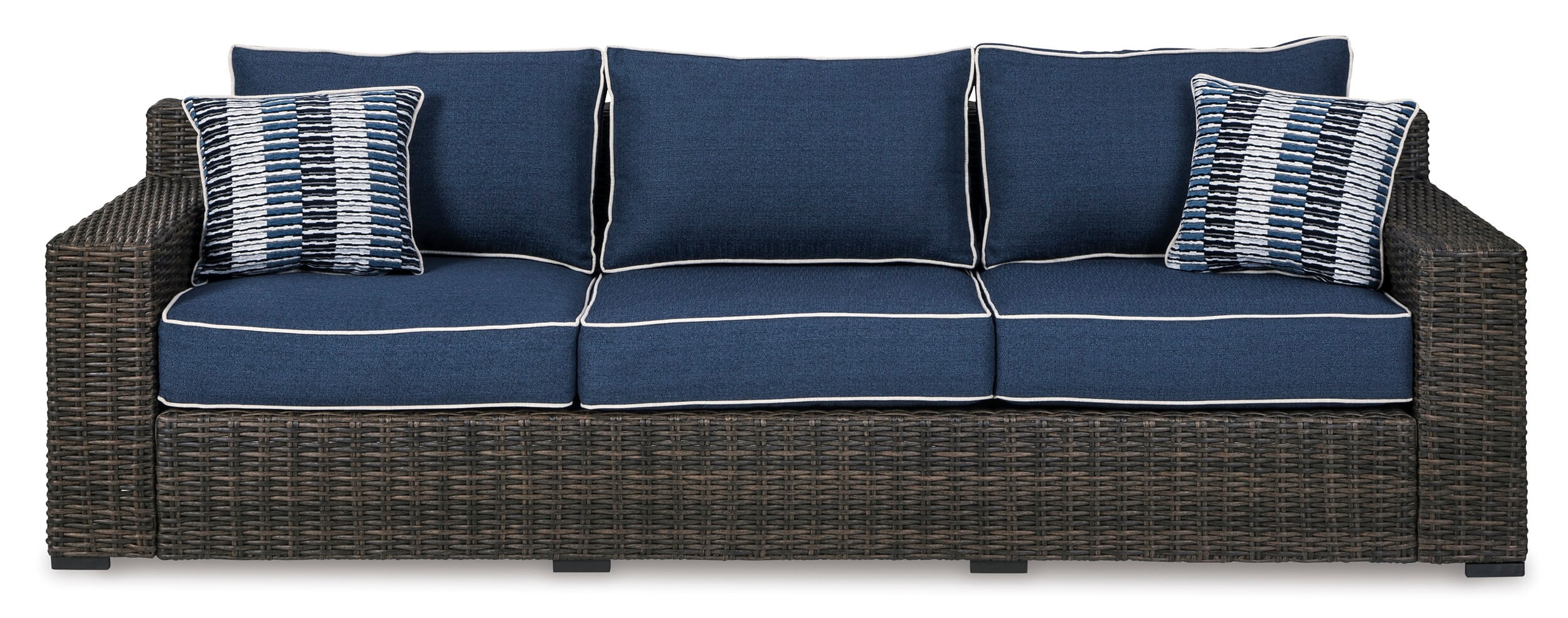 Grasson Lane Outdoor Nuvella Fabric/Resin Wicker Sofa