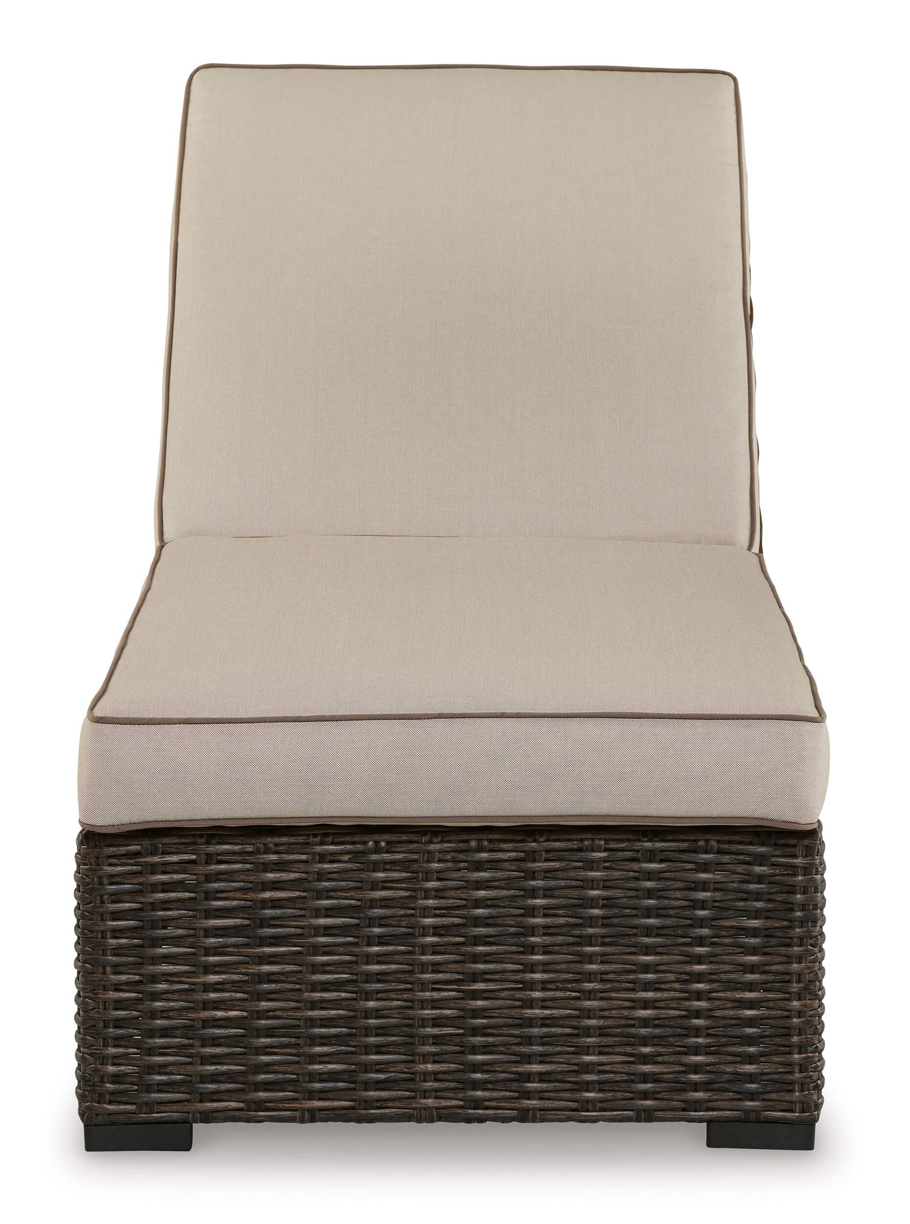 Coastline Bay Outdoor Nuvella Fabric/Resin Wicker Lounge Chaise