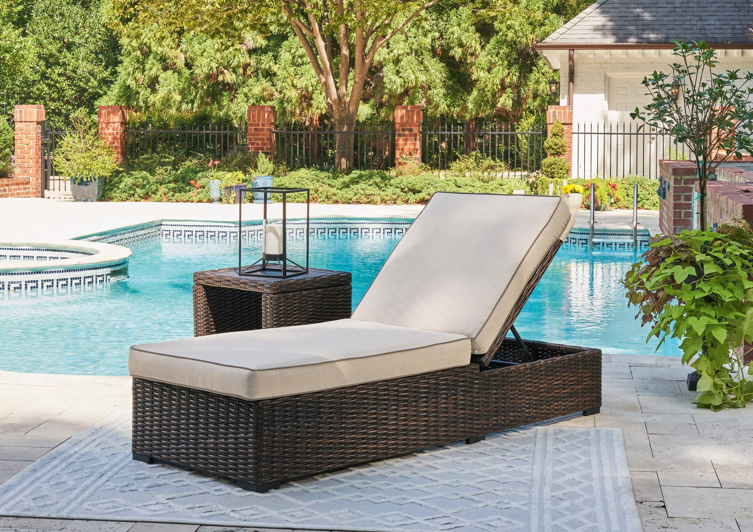 Coastline Bay Outdoor Nuvella Fabric/Resin Wicker Set w/Pillows