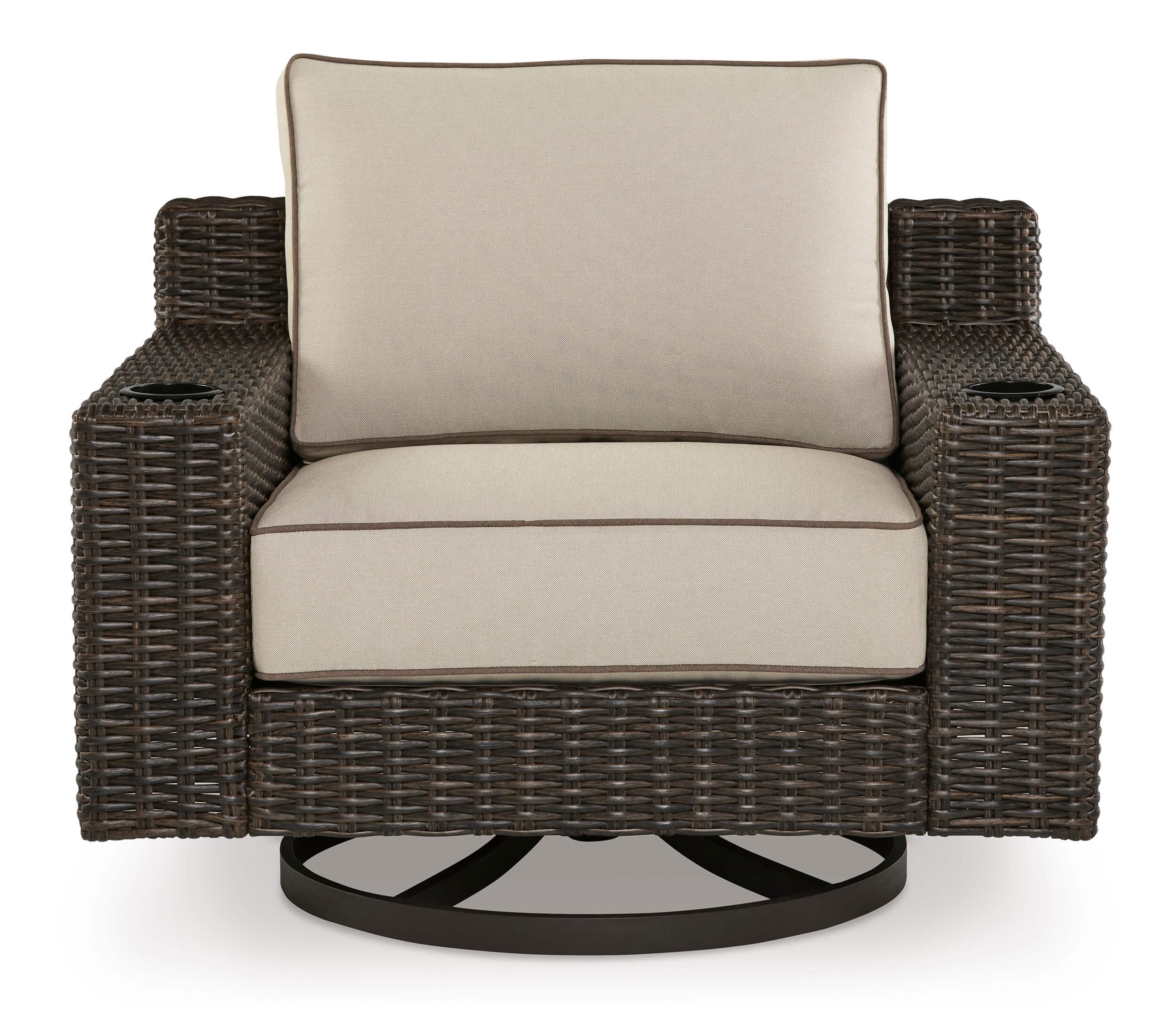 Coastline Bay Outdoor Nuvella Fabric/Resin Wicker Set w/Pillows