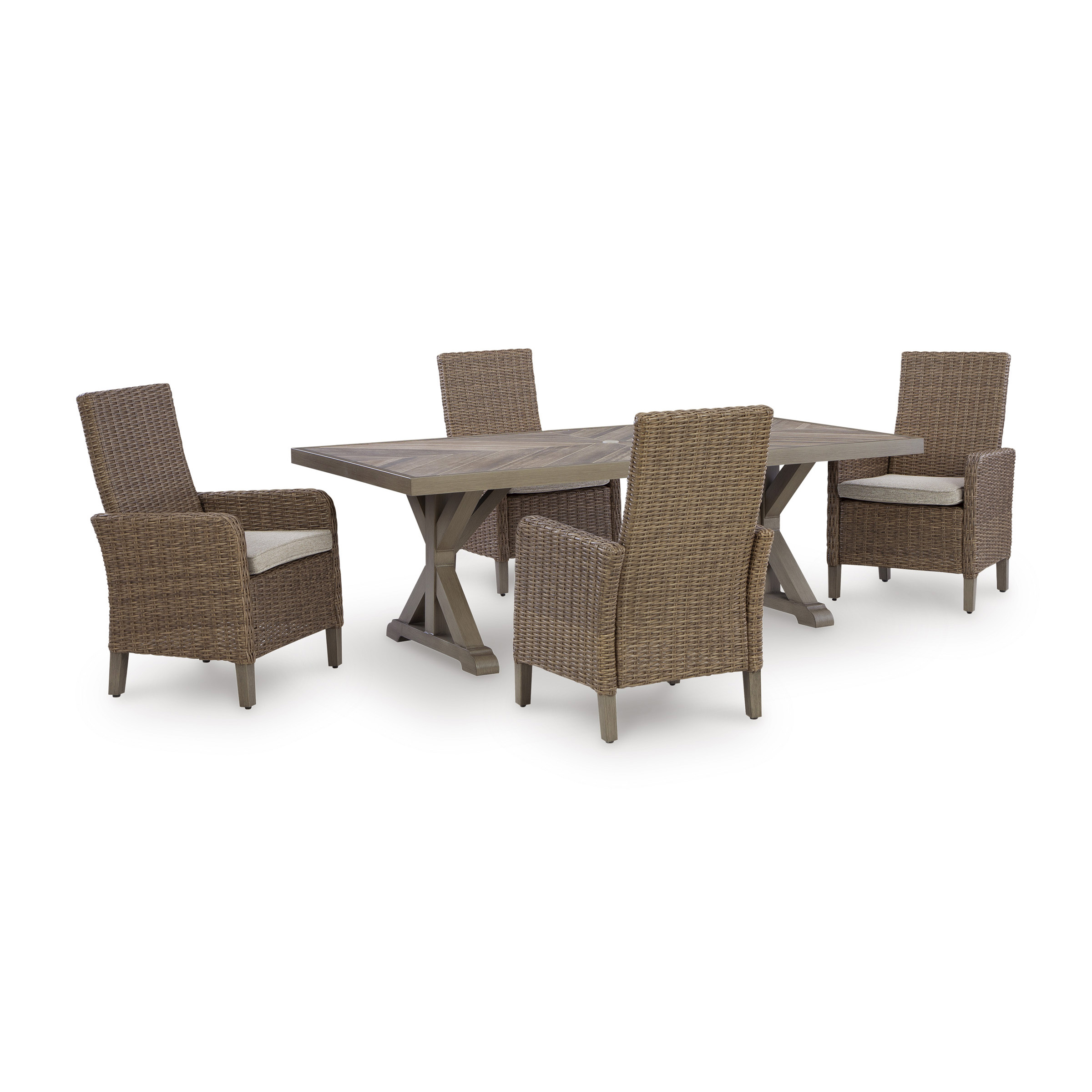 Laguna Heights Wicker/Aluminum Armchair with Cushion