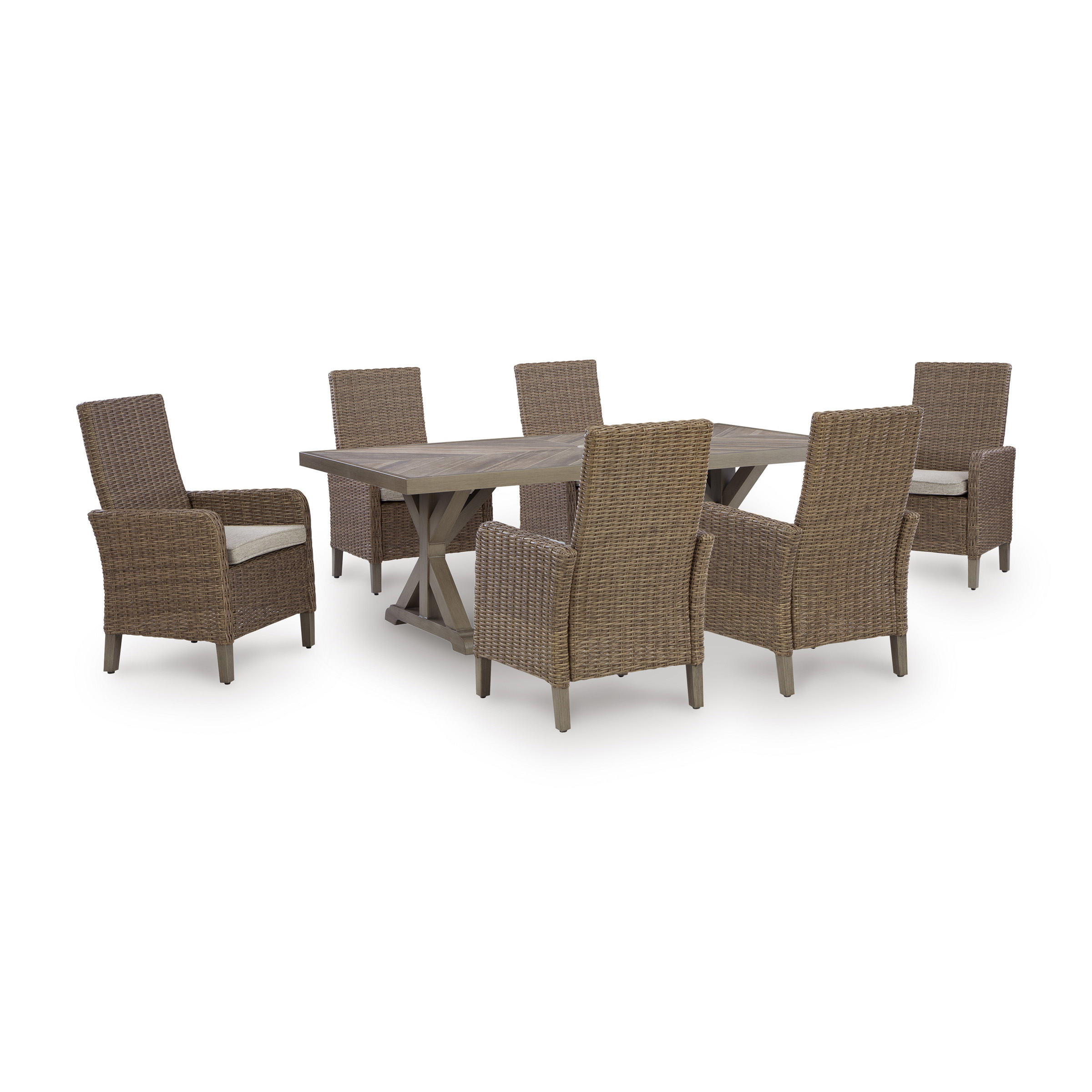Laguna Heights Wicker/Aluminum Armchair with Cushion