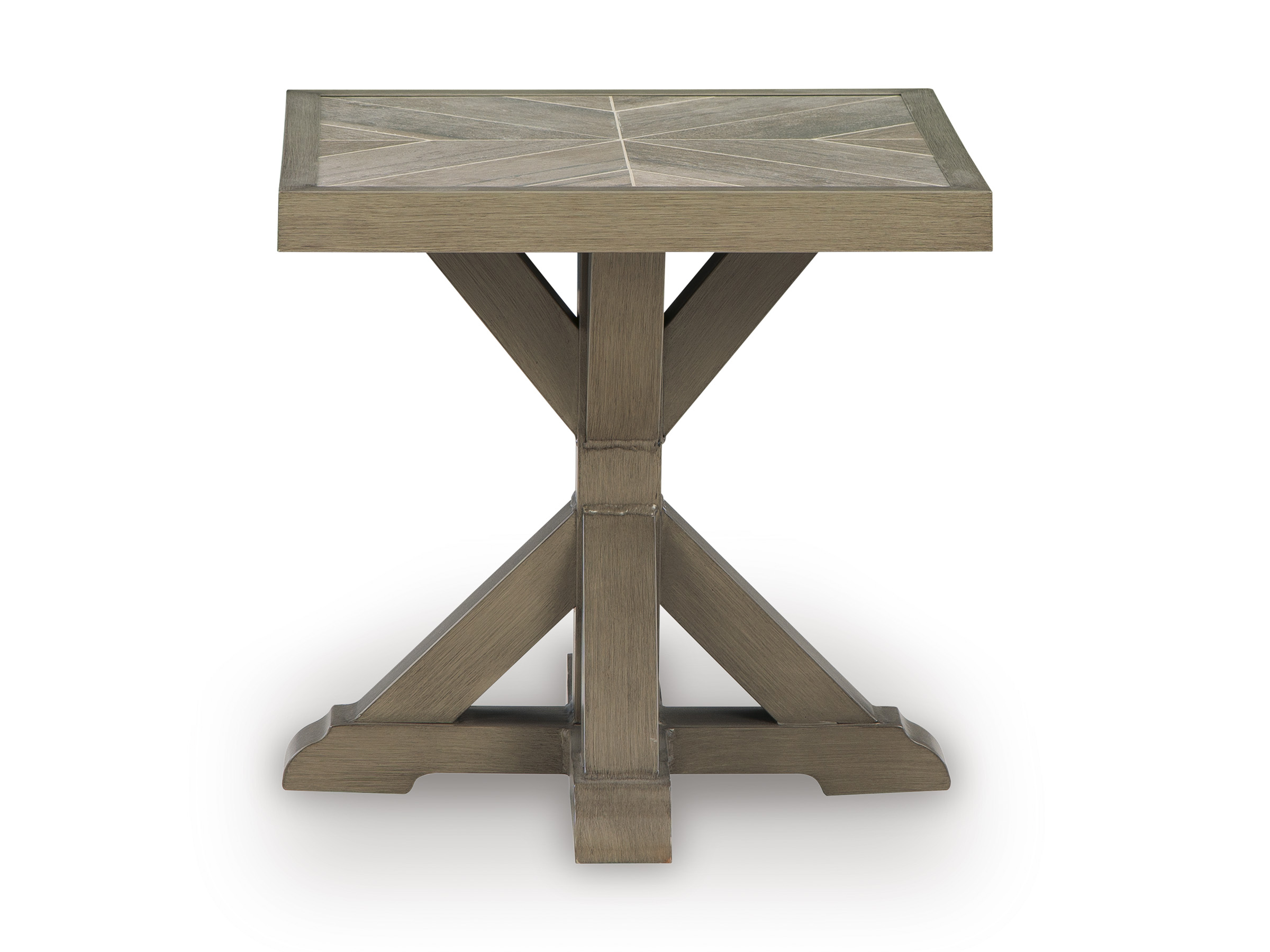 Laguna Heights Square Porcelain/Aluminum End Table