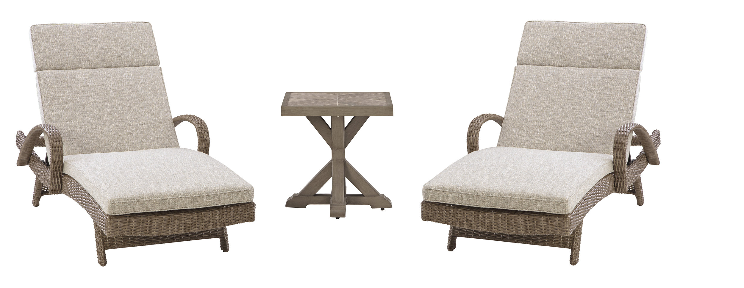 Laguna Heights Resin Wicker/Aluminum Chaise Lounge with Cushion