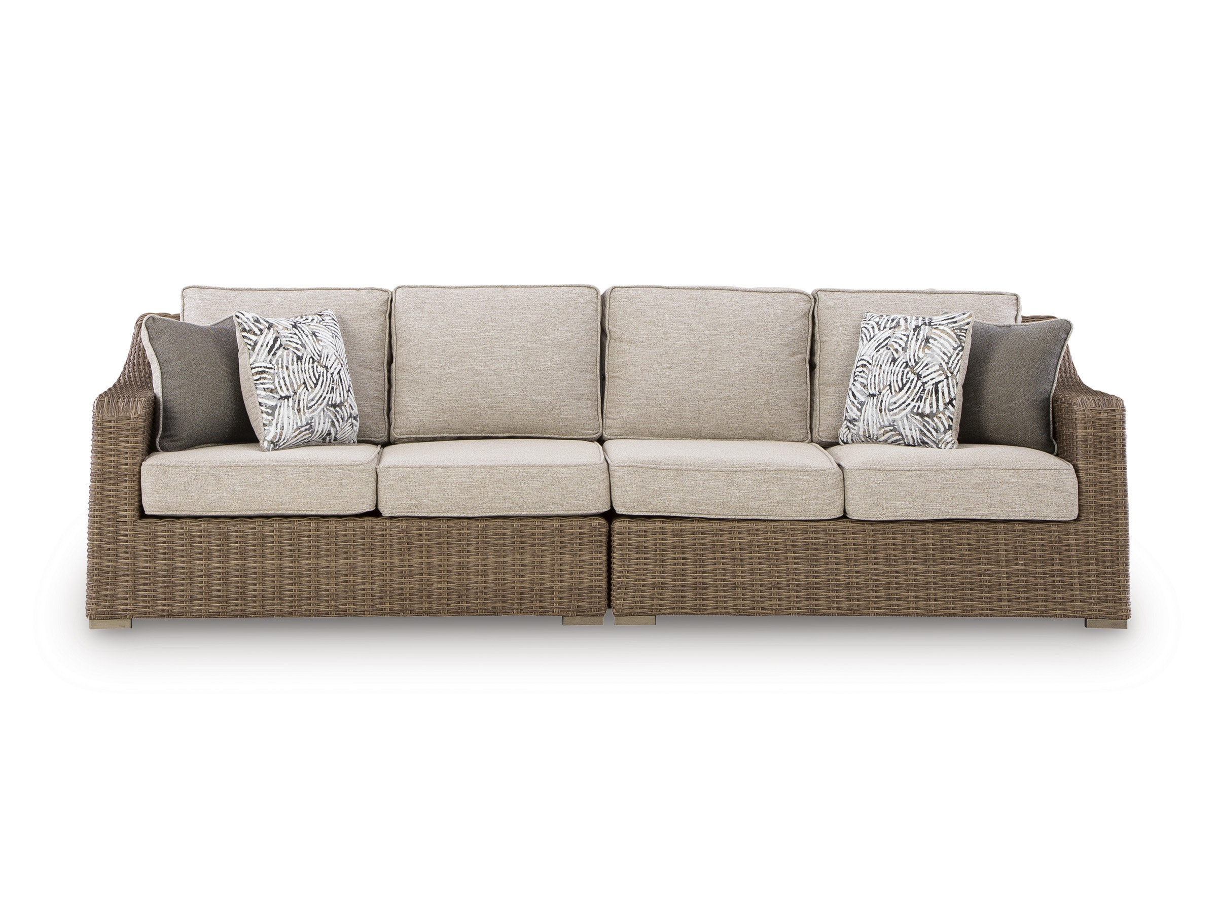 Laguna Heights L-Shaped Resin Wicker/Aluminum 4-Piece Outdoor Sectional