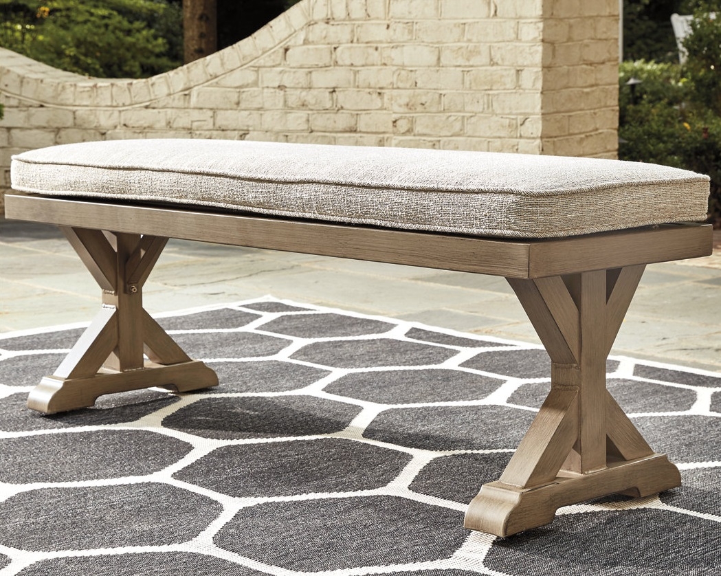 Beachcroft Outdoor Nuvella Fabric Bench
