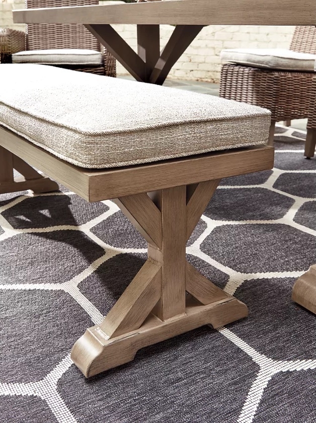Beachcroft Outdoor Nuvella Fabric Bench