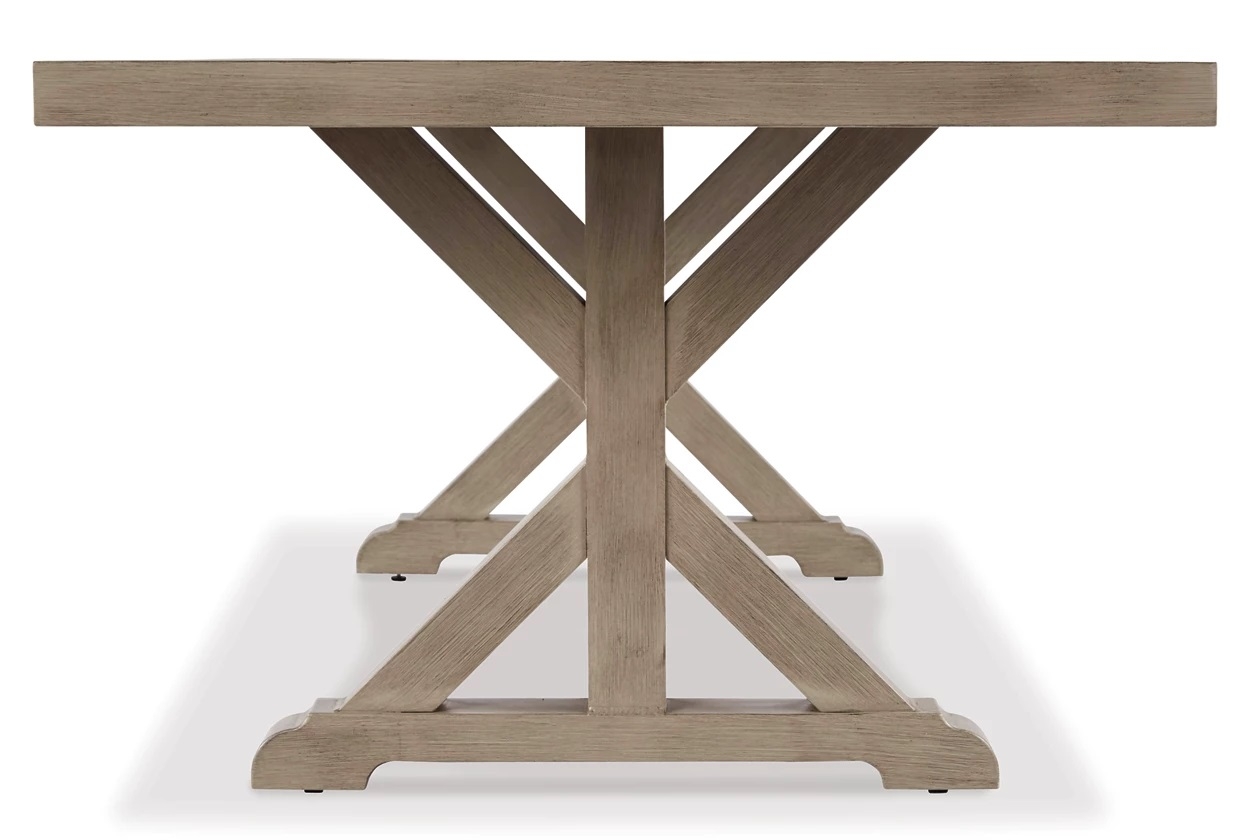 Beachcroft Outdoor Porcelain Top Dining Table with Umbrella Option