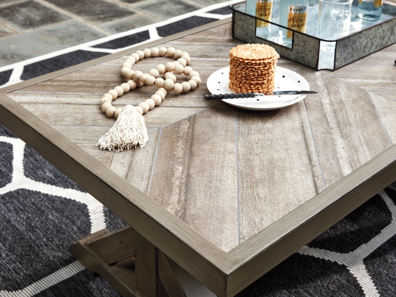 Beachcroft Outdoor Porcelain Top Coffee Table