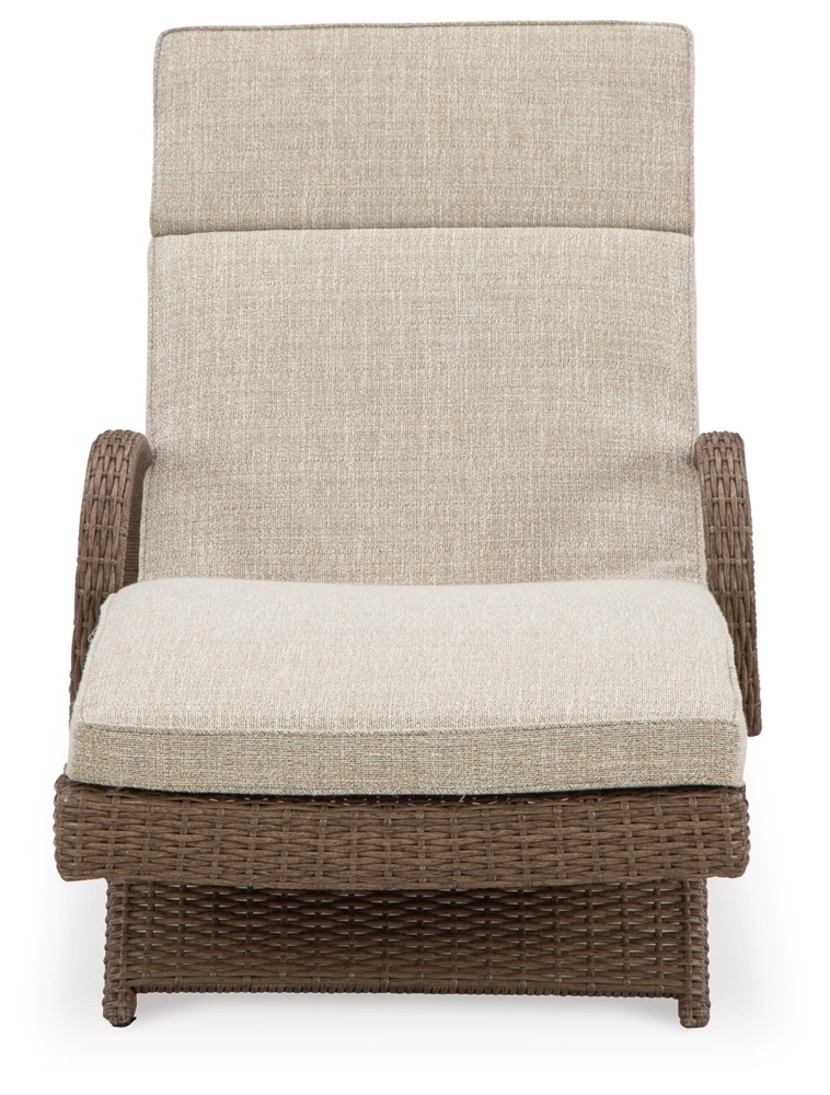 Beachcroft Outdoor Nuvella Fabric/Resin Fabric Chaise Lounge