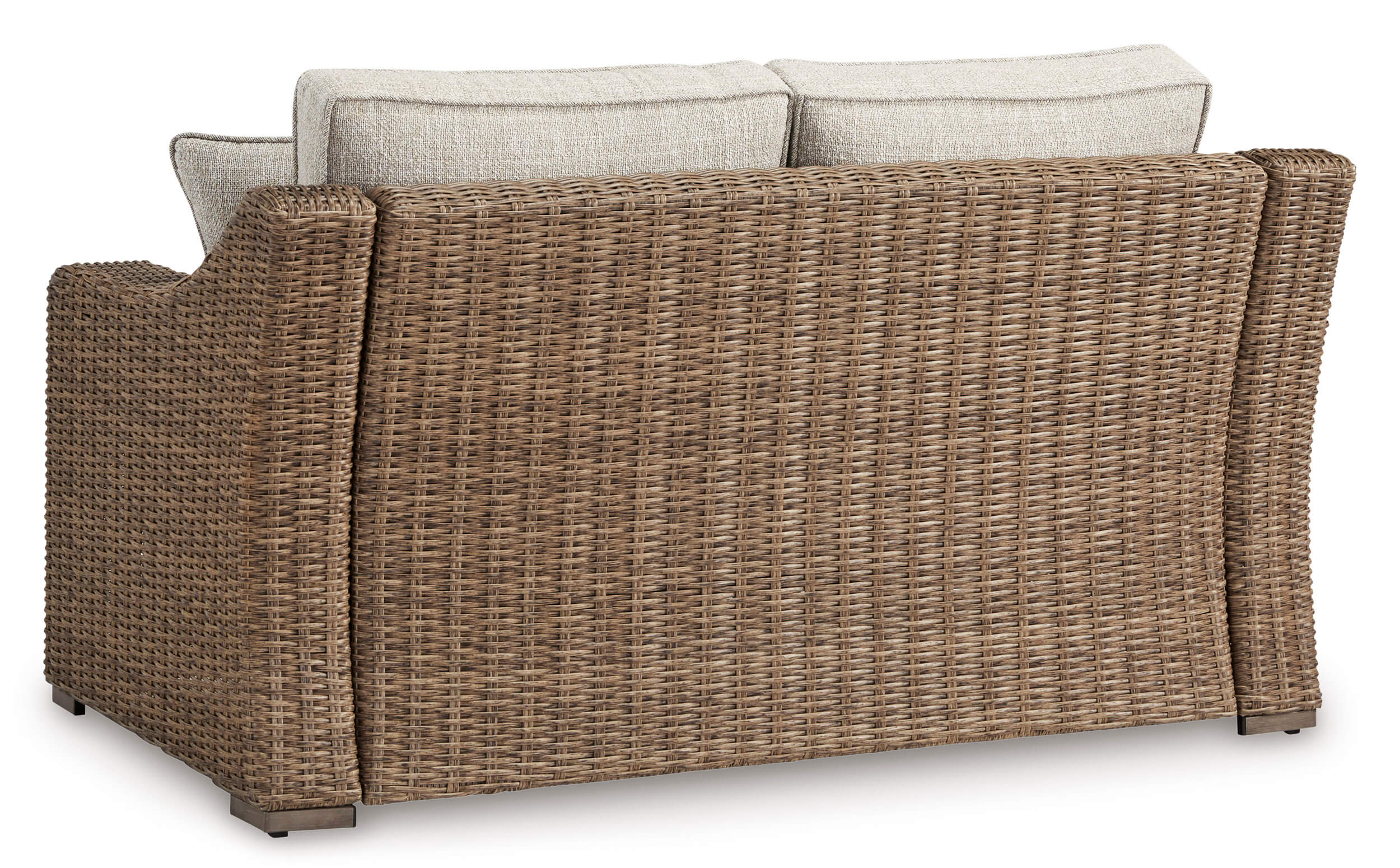 Beachcroft Resin Wicker Outdoor Loveseat with Cushion