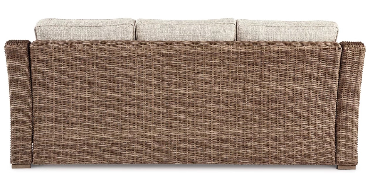 Beachcroft Outdoor Nuvella Fabric/Resin Wicker Sofa