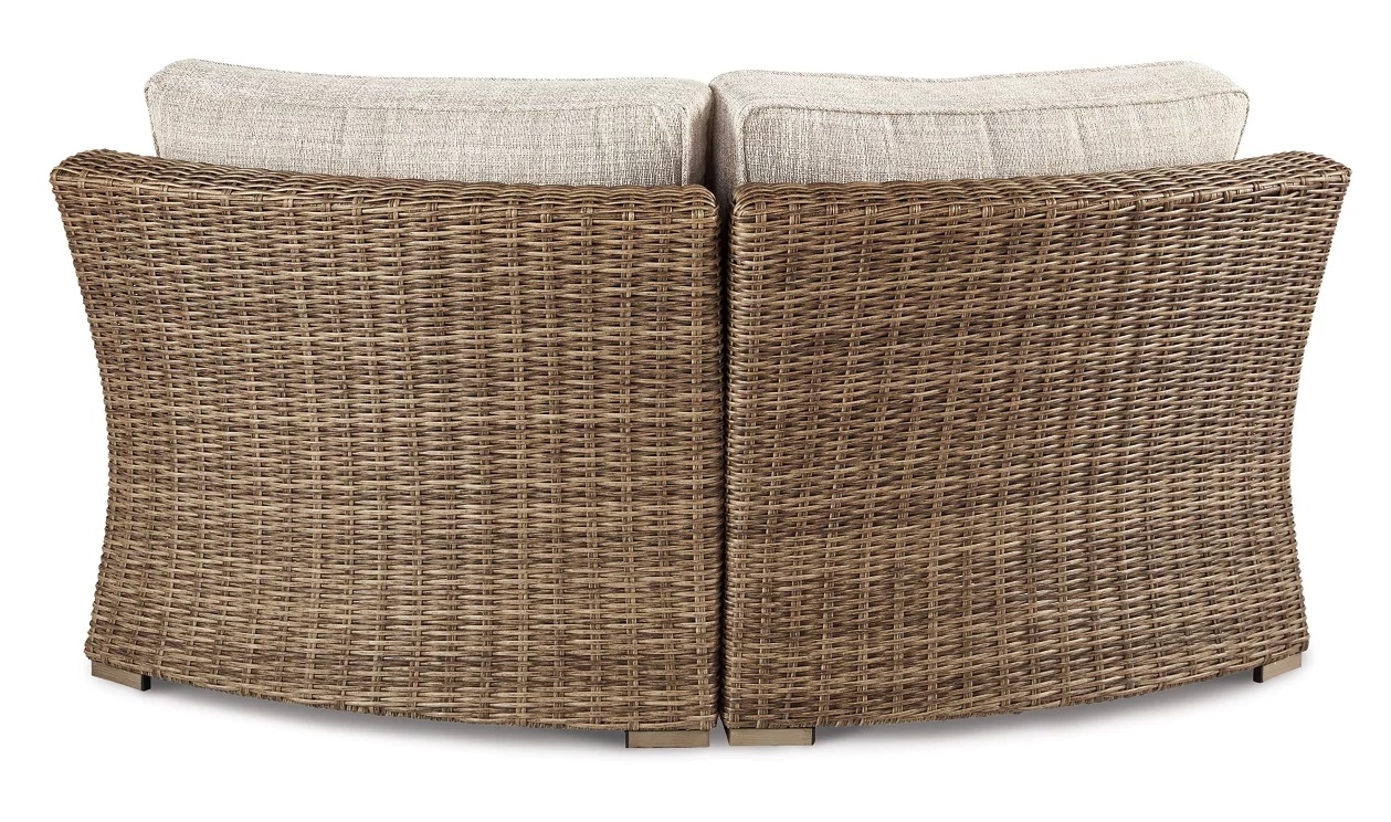 Beachcroft Nuvella Fabric/Resin Wicker Outdoor Corner Chair