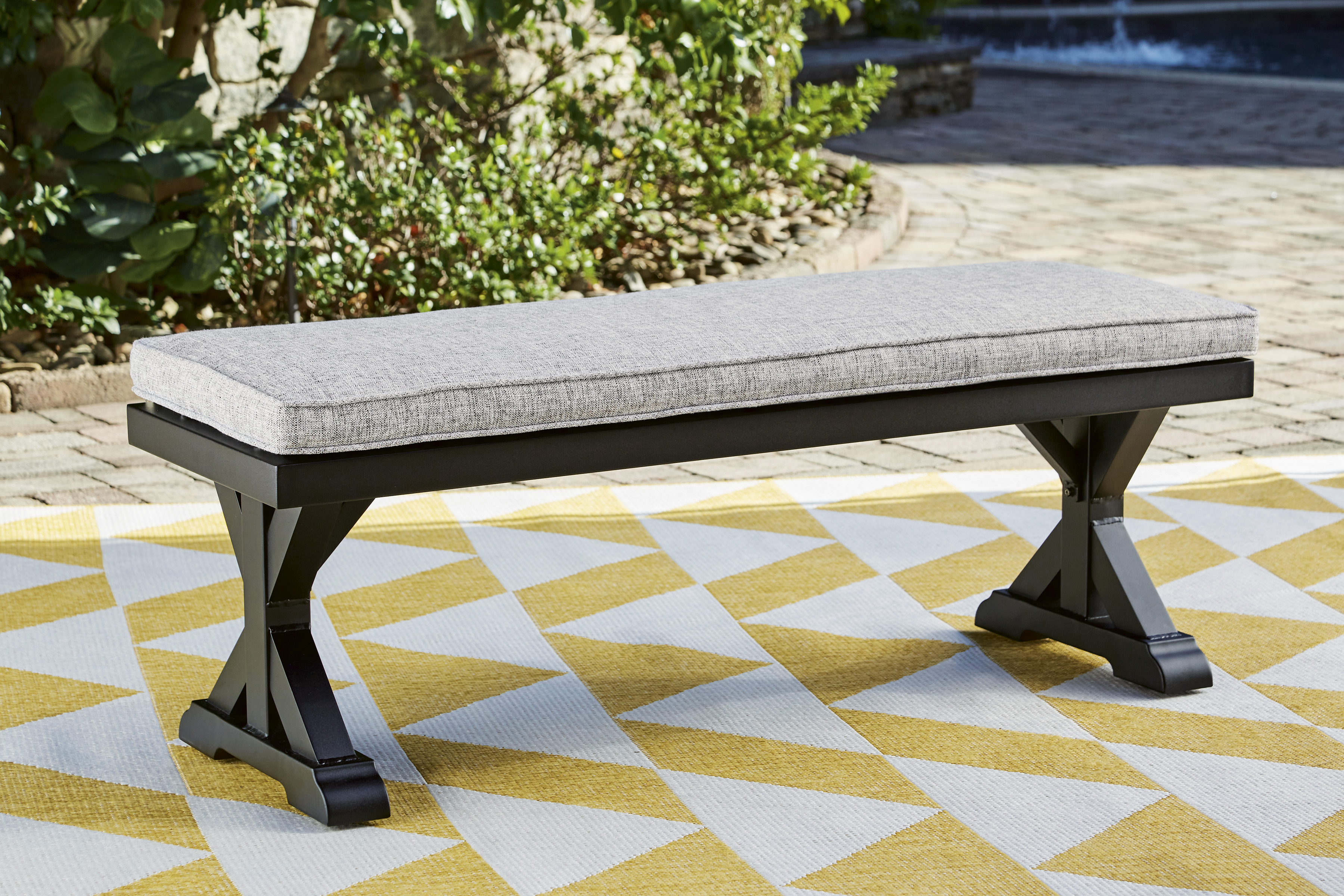 Beachcroft Outdoor Nuvella Fabric Bench